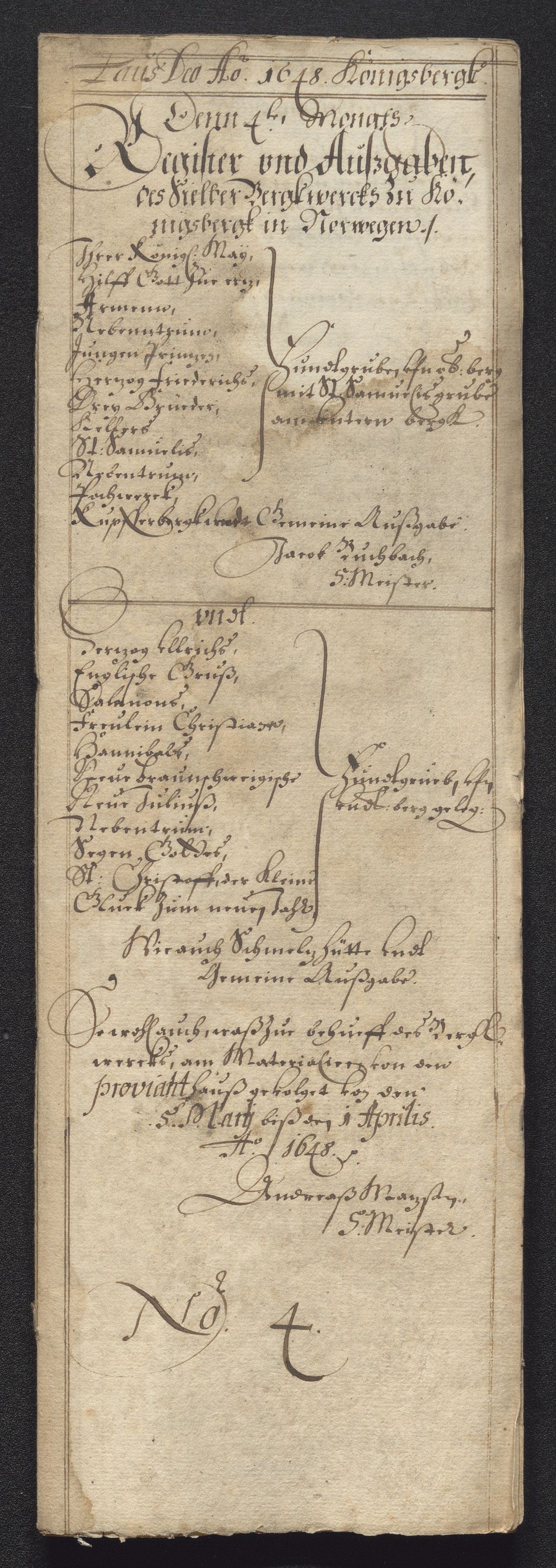 Kongsberg Sølvverk 1623-1816, SAKO/EA-3135/001/D/Dc/Dcd/L0022: Utgiftsregnskap for gruver m.m., 1647-1648, p. 841