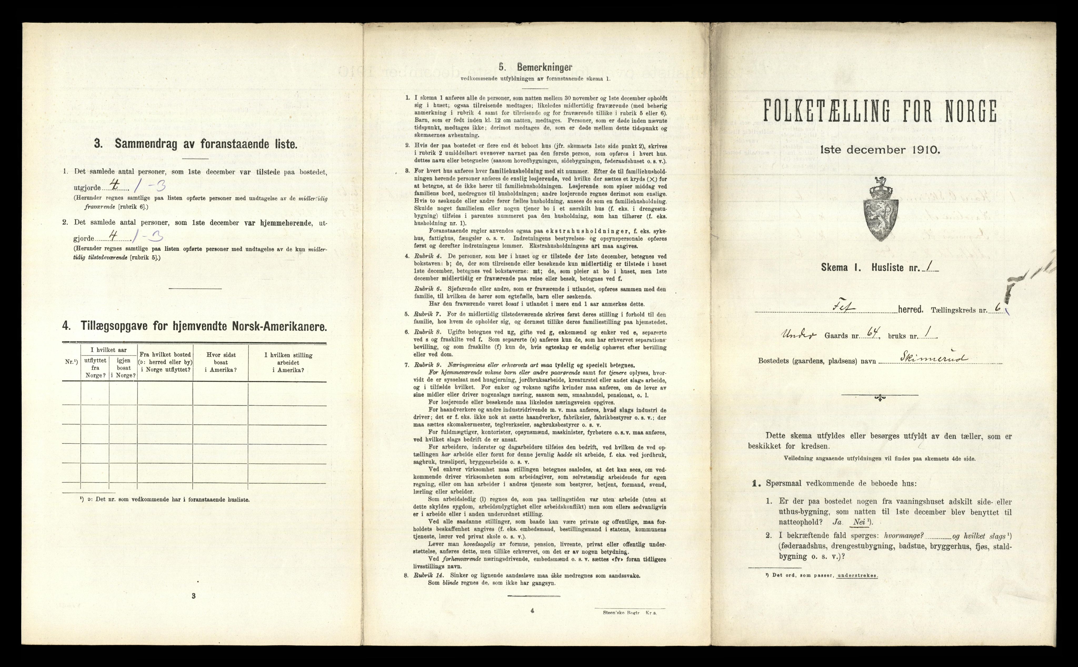 RA, 1910 census for Fet, 1910, p. 903