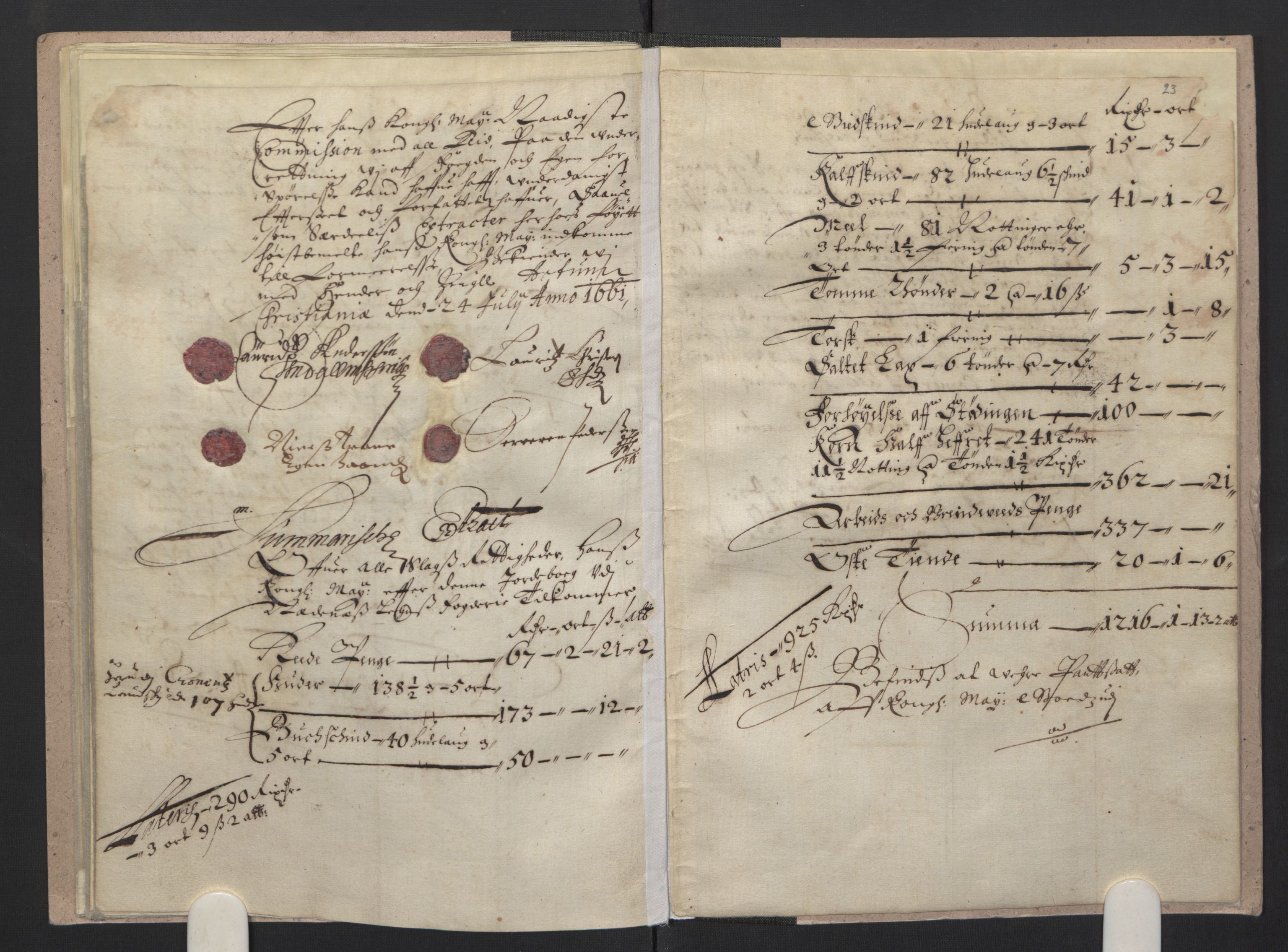 Rentekammeret inntil 1814, Realistisk ordnet avdeling, RA/EA-4070/L/L0021/0002: Agder lagdømme: / Kronens jordebok. Nedenes len, 1661, p. 22b-23a