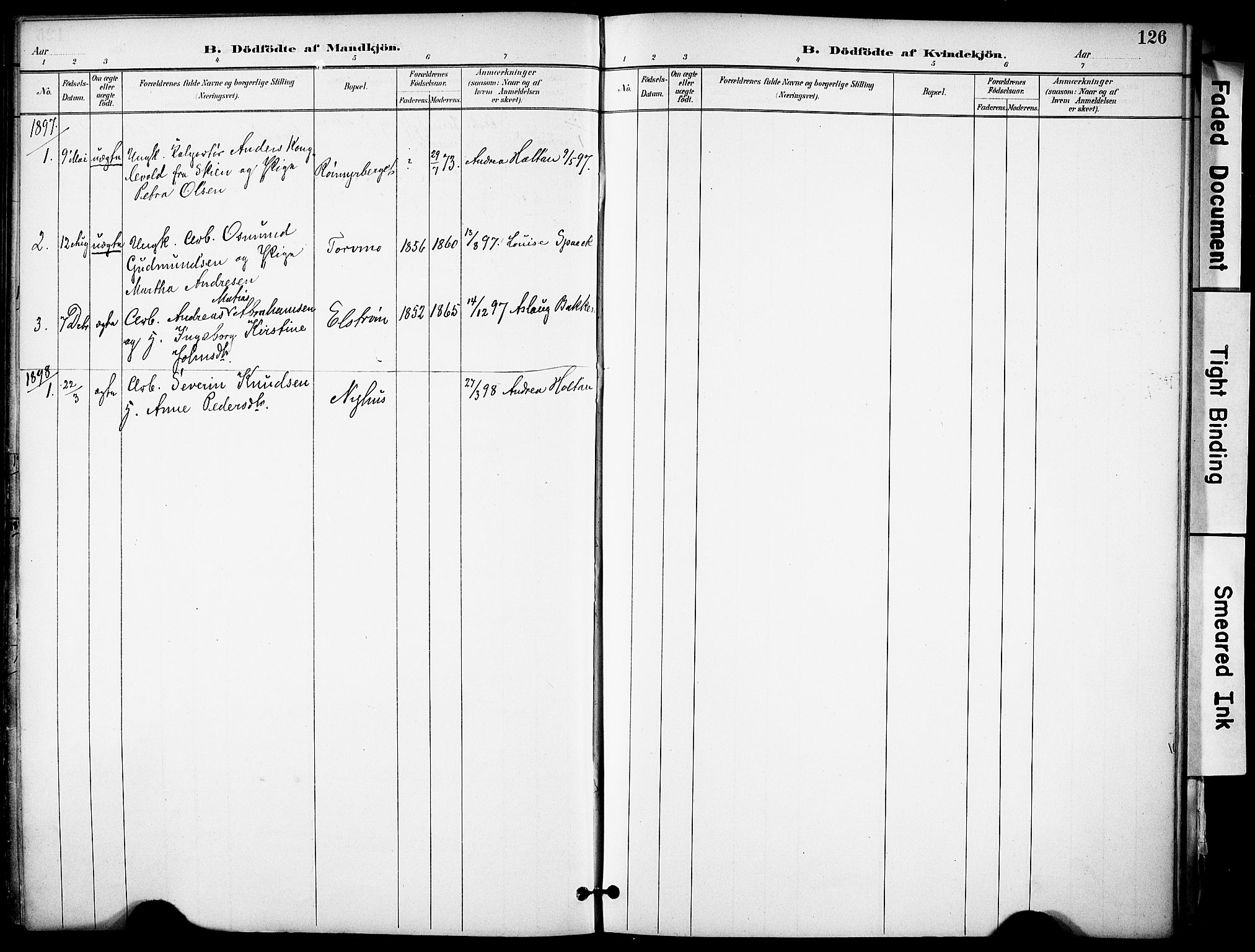 Solum kirkebøker, SAKO/A-306/F/Fa/L0010: Parish register (official) no. I 10, 1888-1898, p. 126