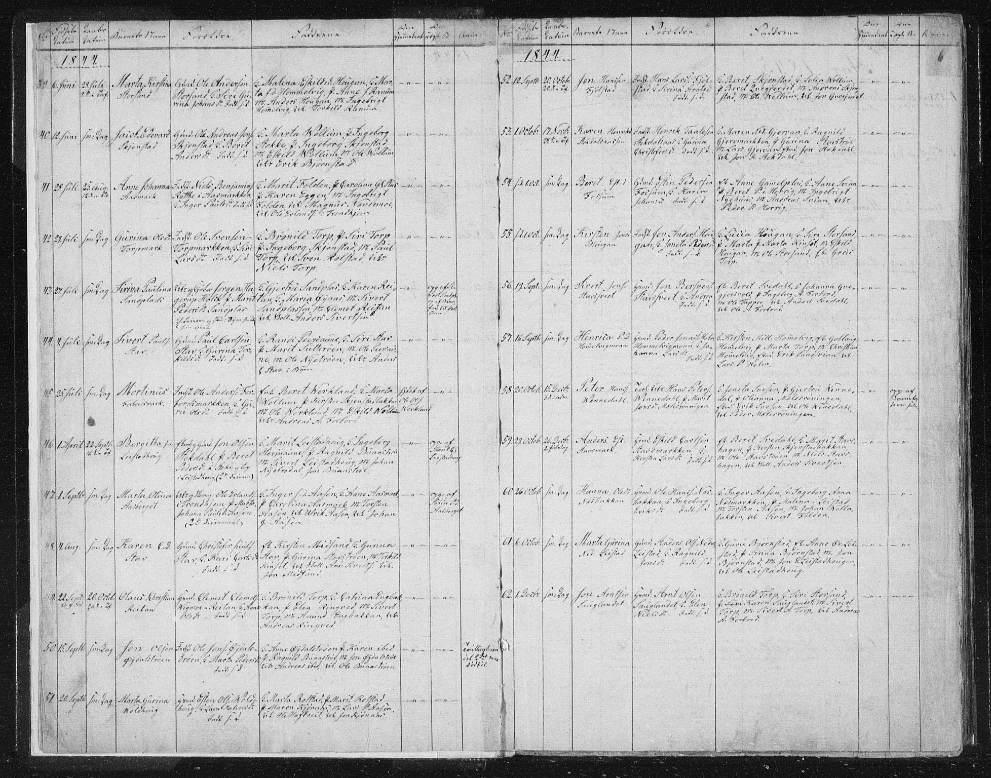Ministerialprotokoller, klokkerbøker og fødselsregistre - Sør-Trøndelag, SAT/A-1456/616/L0406: Parish register (official) no. 616A03, 1843-1879, p. 6