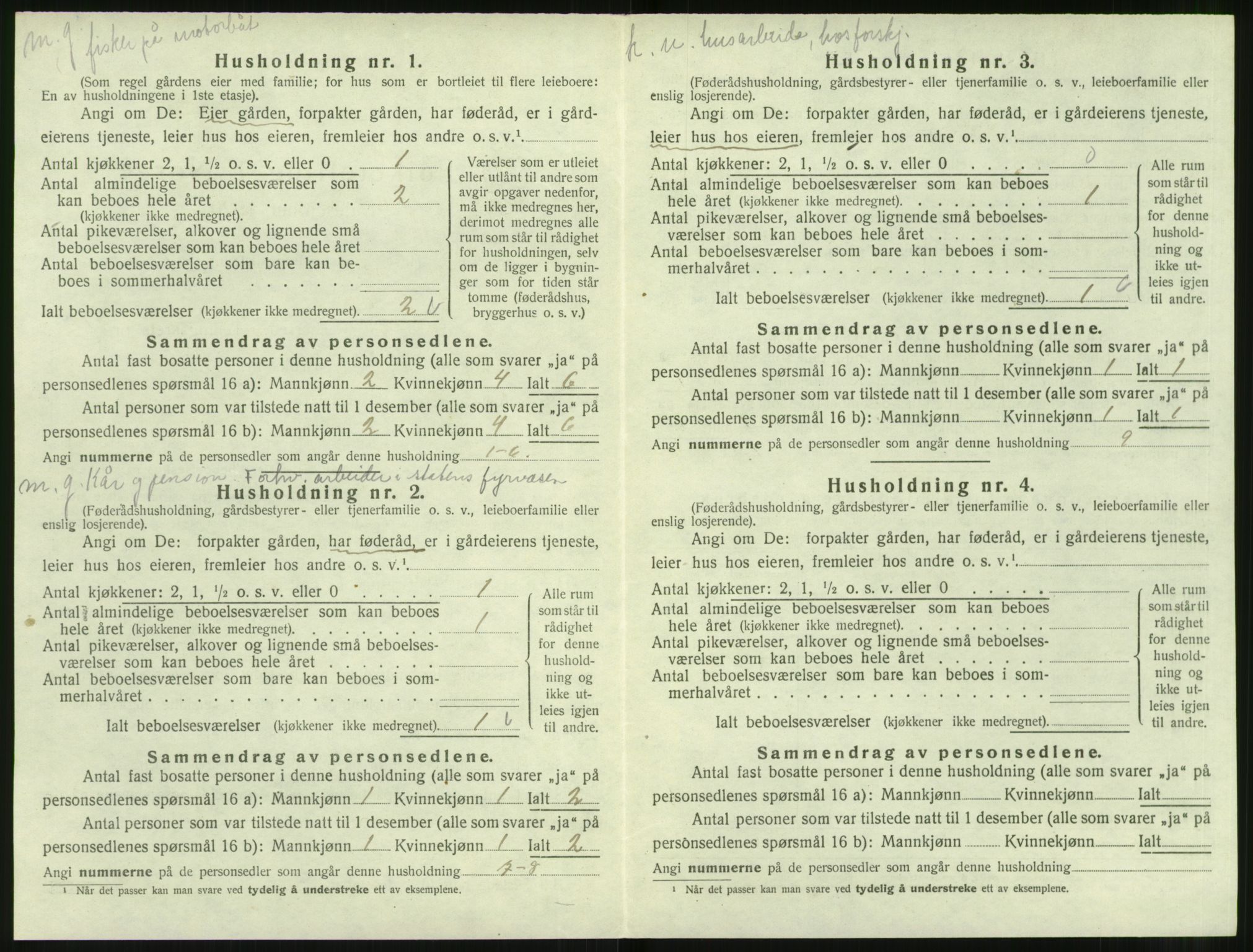 SAT, 1920 census for Hareid, 1920, p. 520