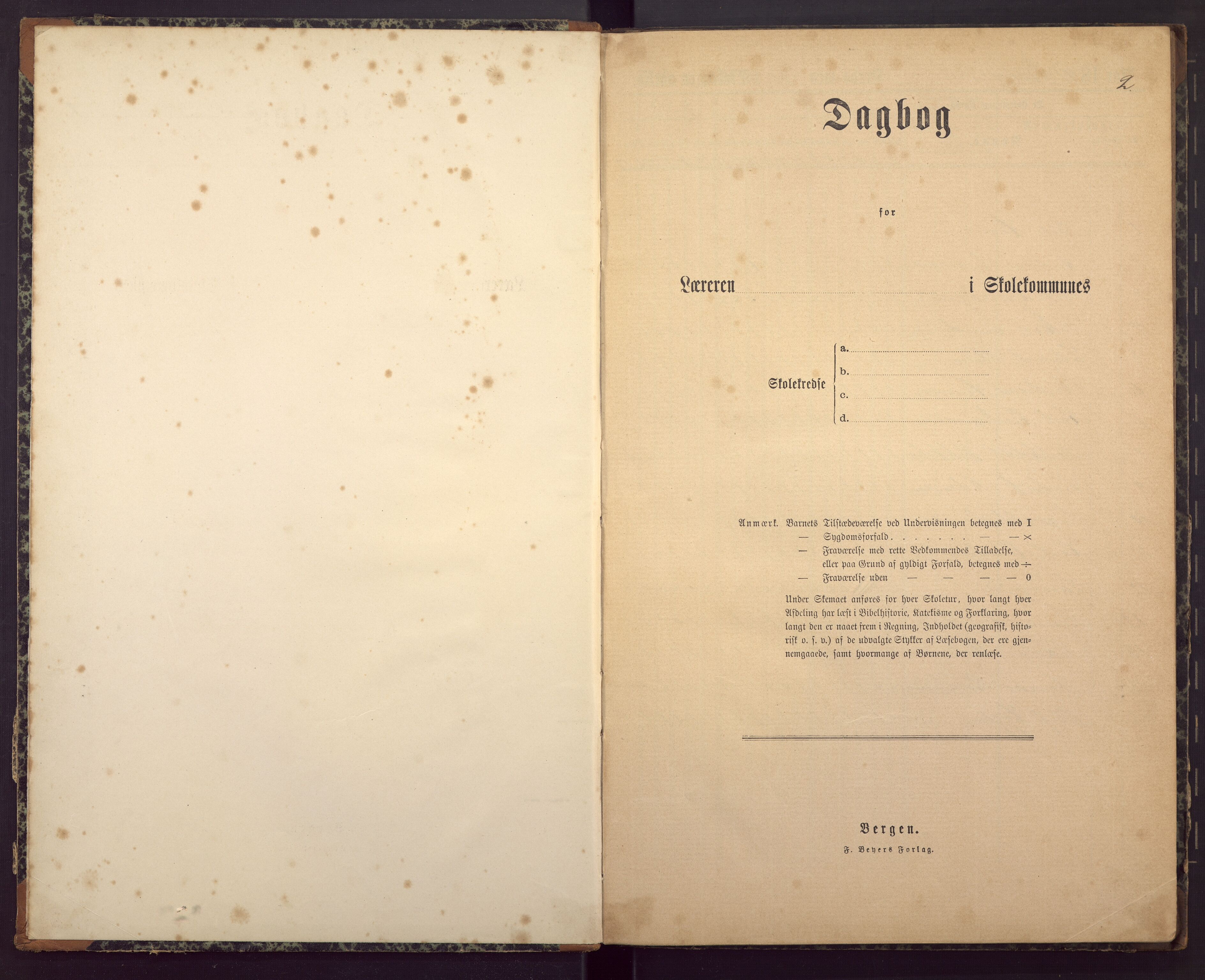 Damsgård skole, BBA/A-1370/5908/G/Ga/L0006: Klassedagbok, 1891-1895