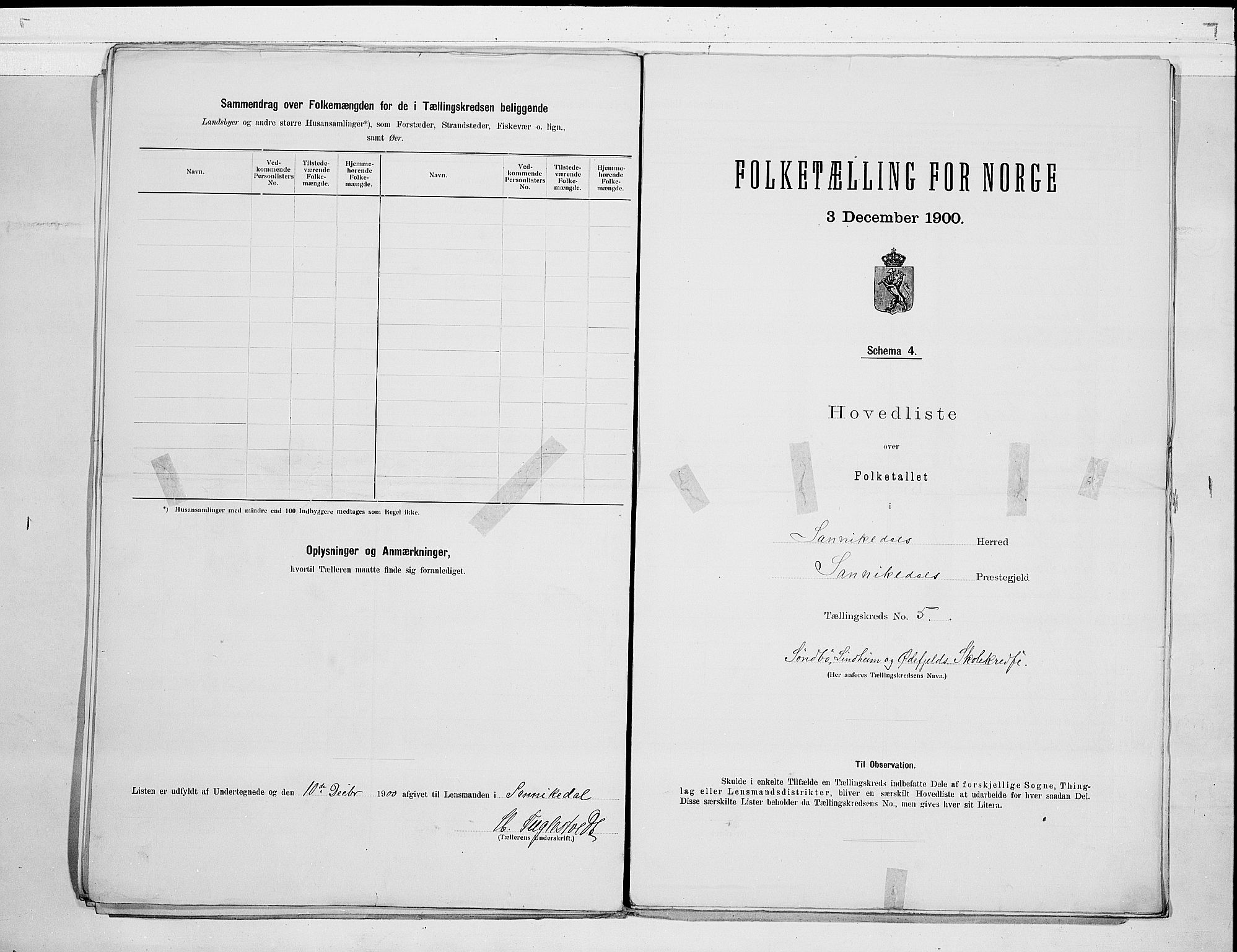 SAKO, 1900 census for Sannidal, 1900, p. 12