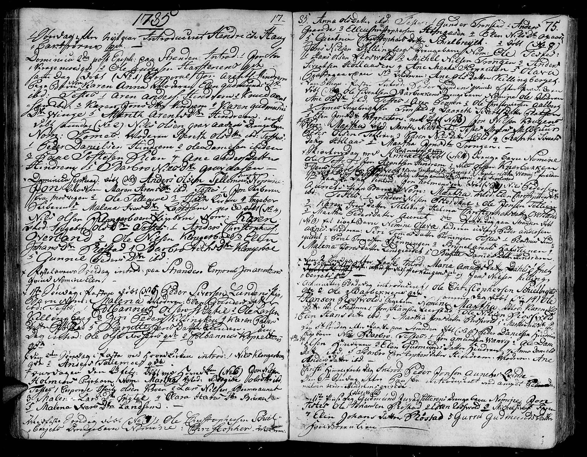 Ministerialprotokoller, klokkerbøker og fødselsregistre - Nord-Trøndelag, SAT/A-1458/701/L0004: Parish register (official) no. 701A04, 1783-1816, p. 75