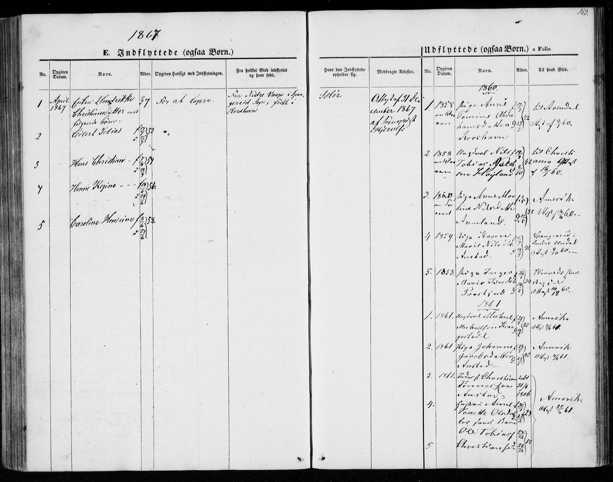 Lyngdal sokneprestkontor, AV/SAK-1111-0029/F/Fa/Faa/L0002: Parish register (official) no. A 2, 1858-1870, p. 163