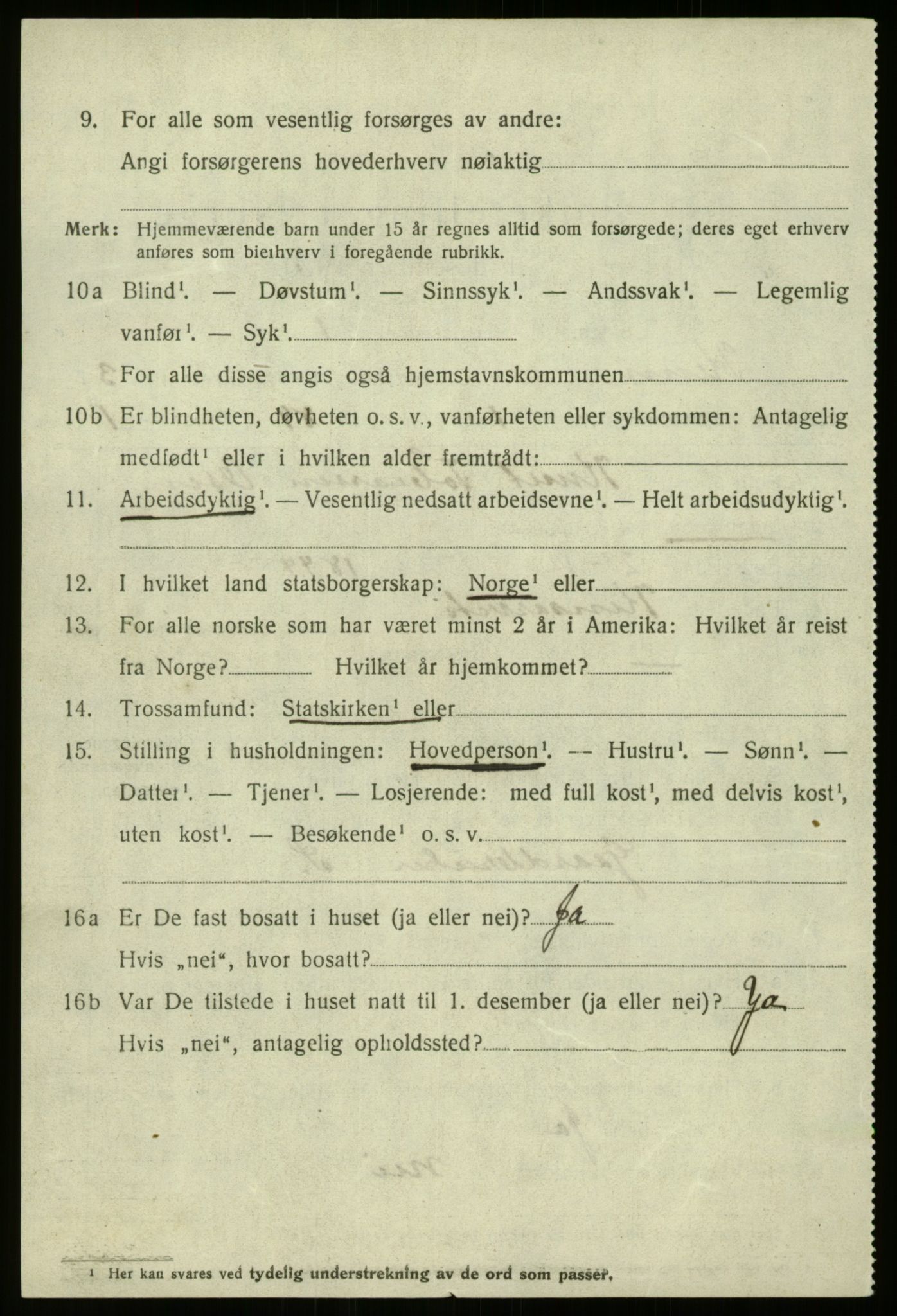 SAB, 1920 census for Kinn, 1920, p. 10640