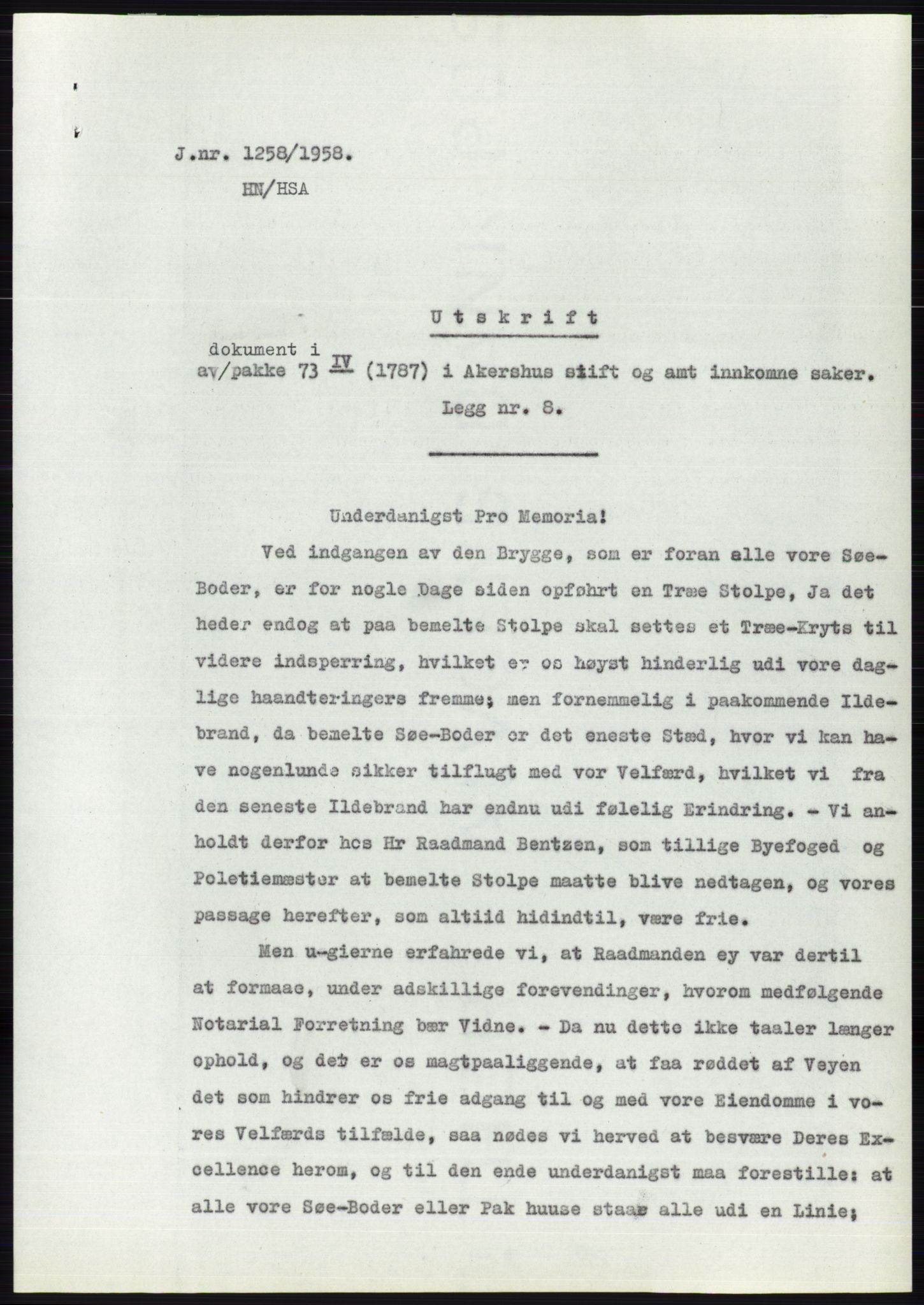 Statsarkivet i Oslo, SAO/A-10621/Z/Zd/L0009: Avskrifter, j.nr 1102-1439/1958 og 2-741/1959, 1958-1959, p. 34