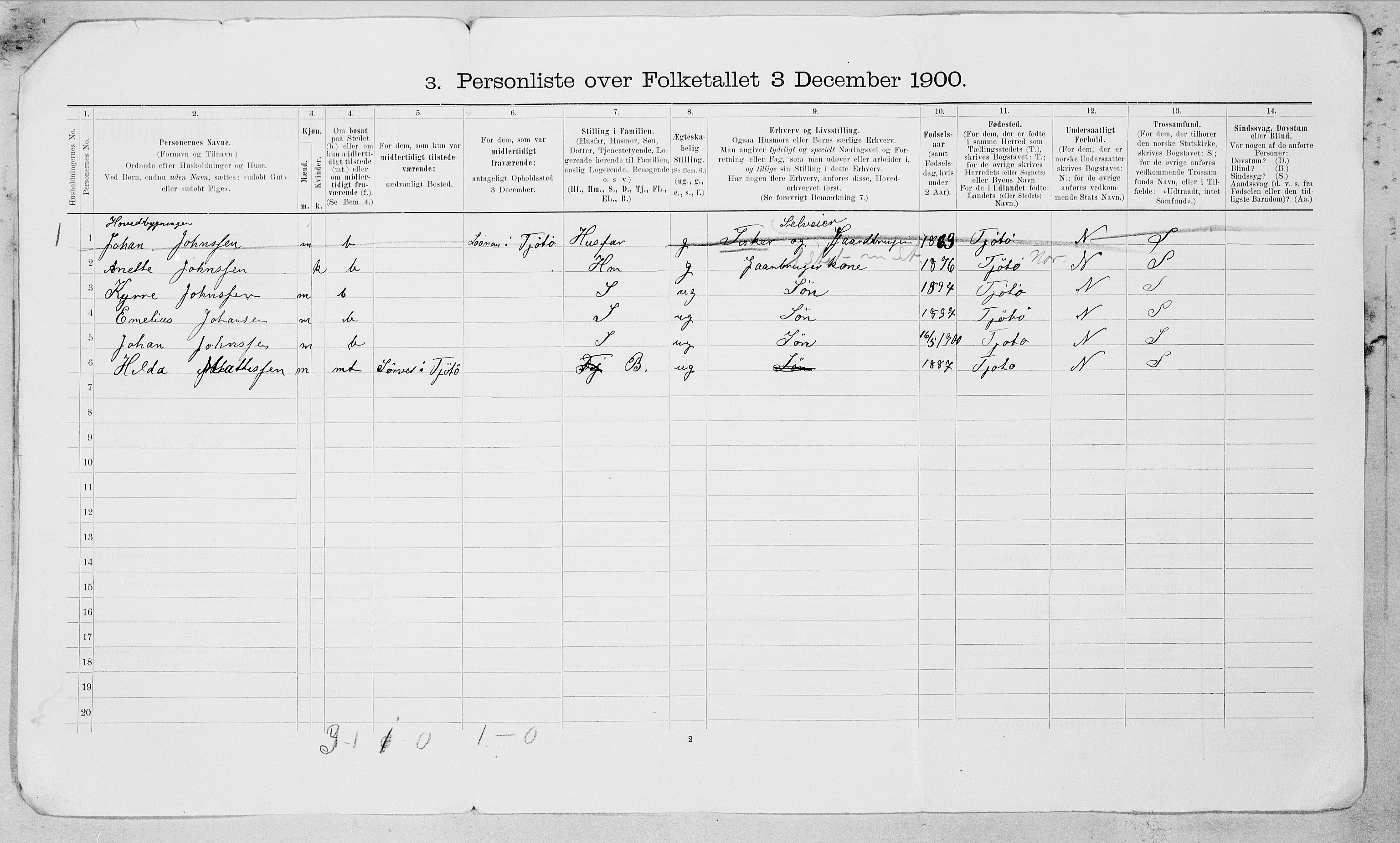 SAT, 1900 census for Herøy, 1900, p. 31