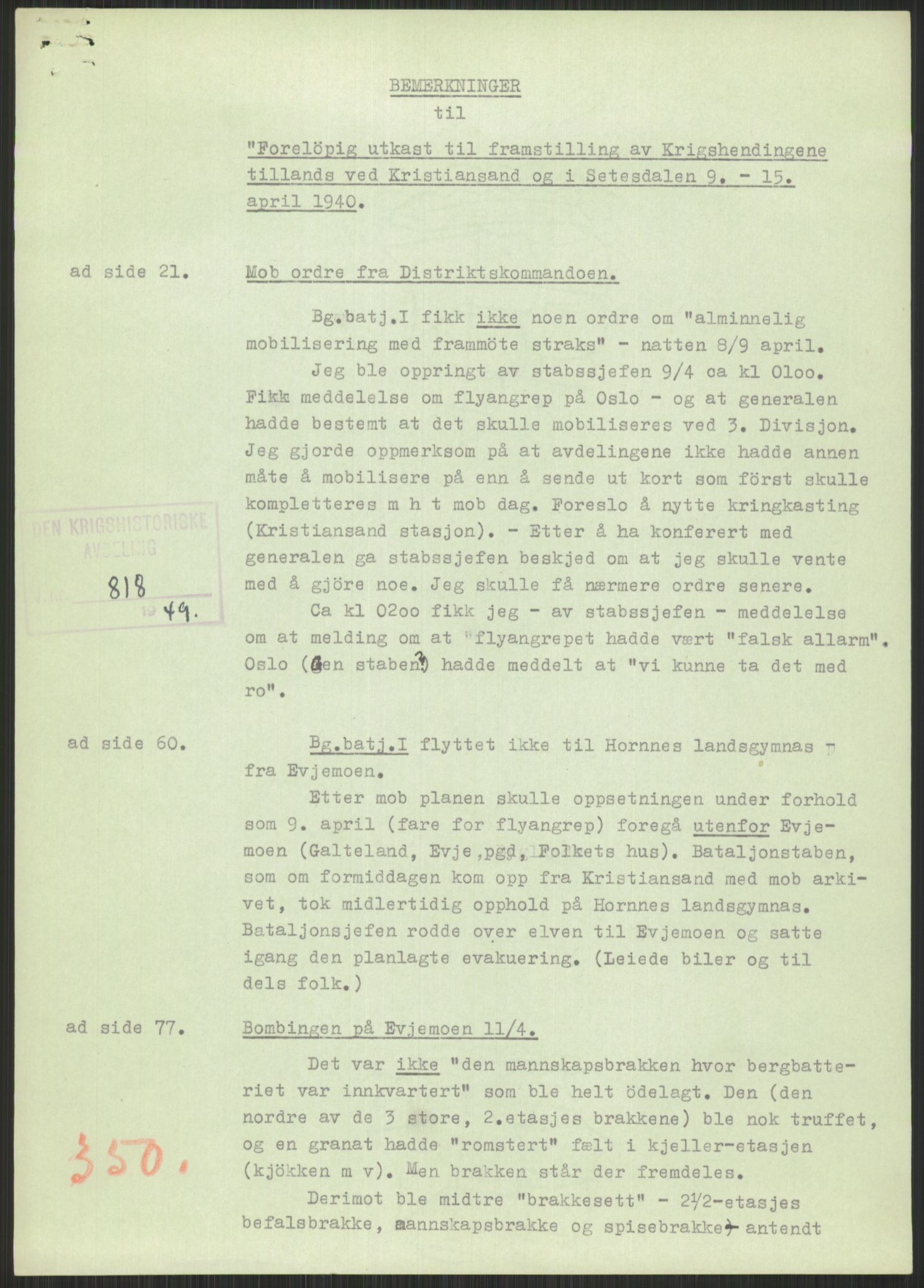 Forsvaret, Forsvarets krigshistoriske avdeling, AV/RA-RAFA-2017/Y/Yb/L0096: II-C-11-335-394  -  3. Divisjon., 1940, p. 1713