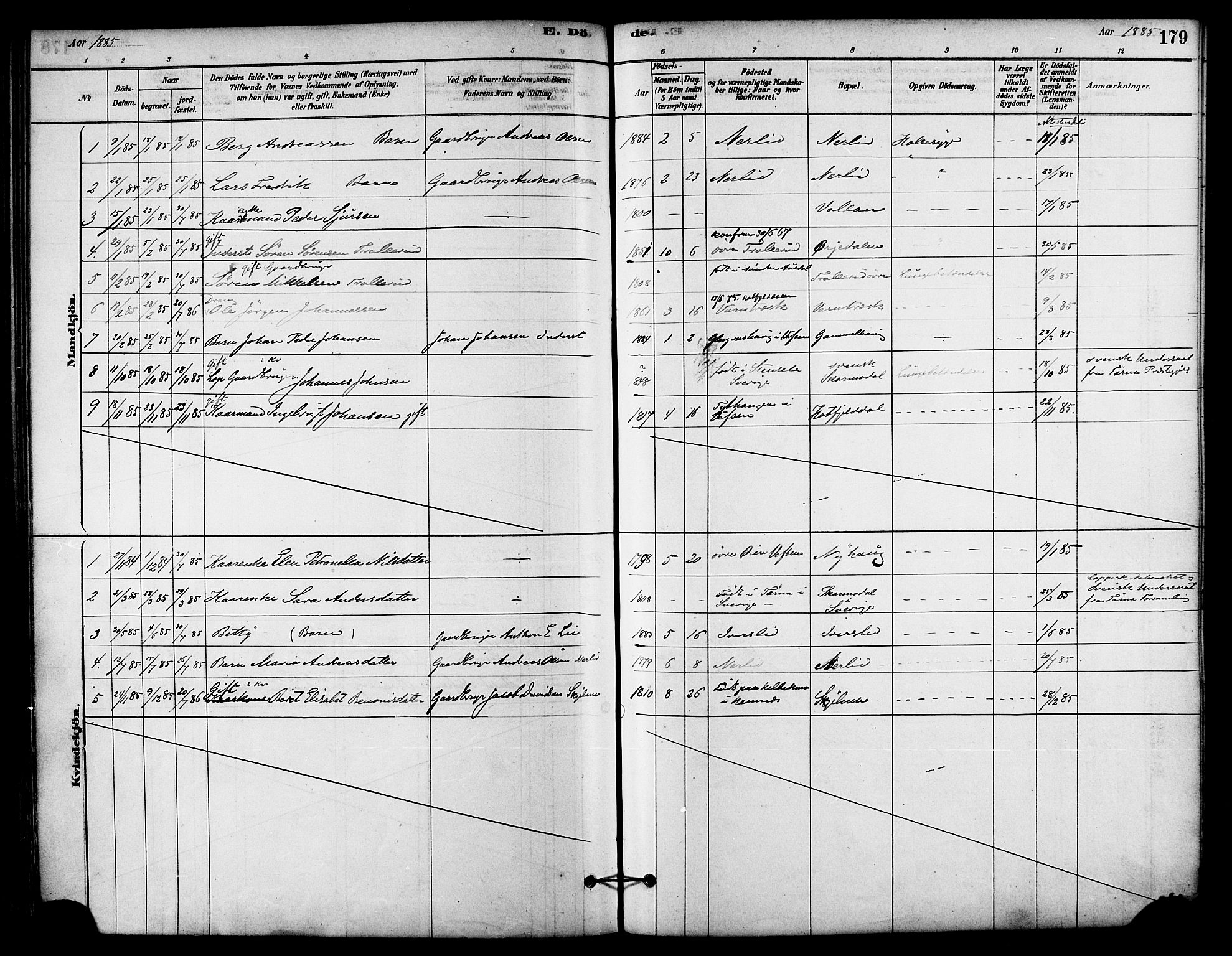 Ministerialprotokoller, klokkerbøker og fødselsregistre - Nordland, AV/SAT-A-1459/823/L0325: Parish register (official) no. 823A02, 1878-1898, p. 179