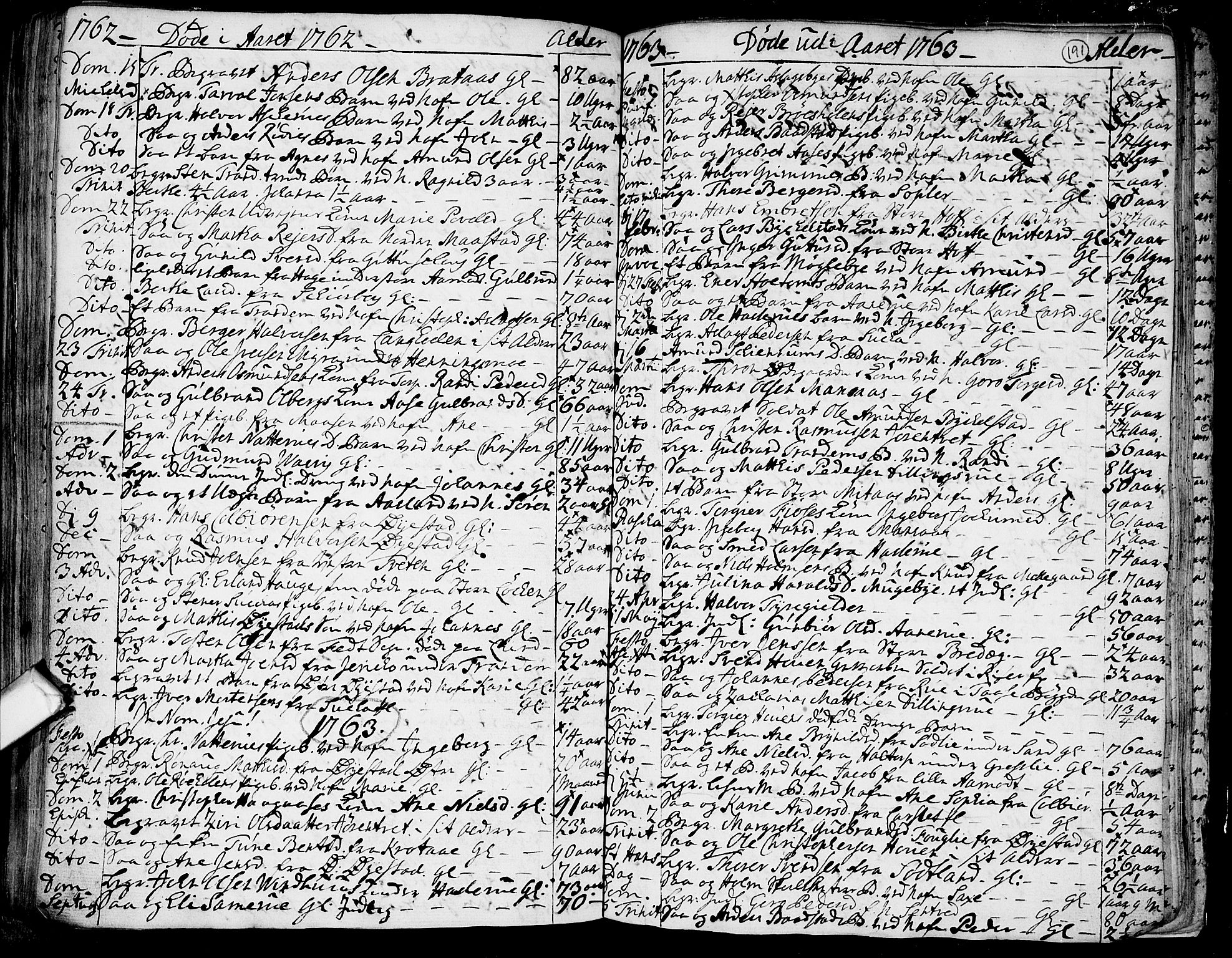 Trøgstad prestekontor Kirkebøker, SAO/A-10925/F/Fa/L0004: Parish register (official) no. I 4, 1750-1784, p. 191