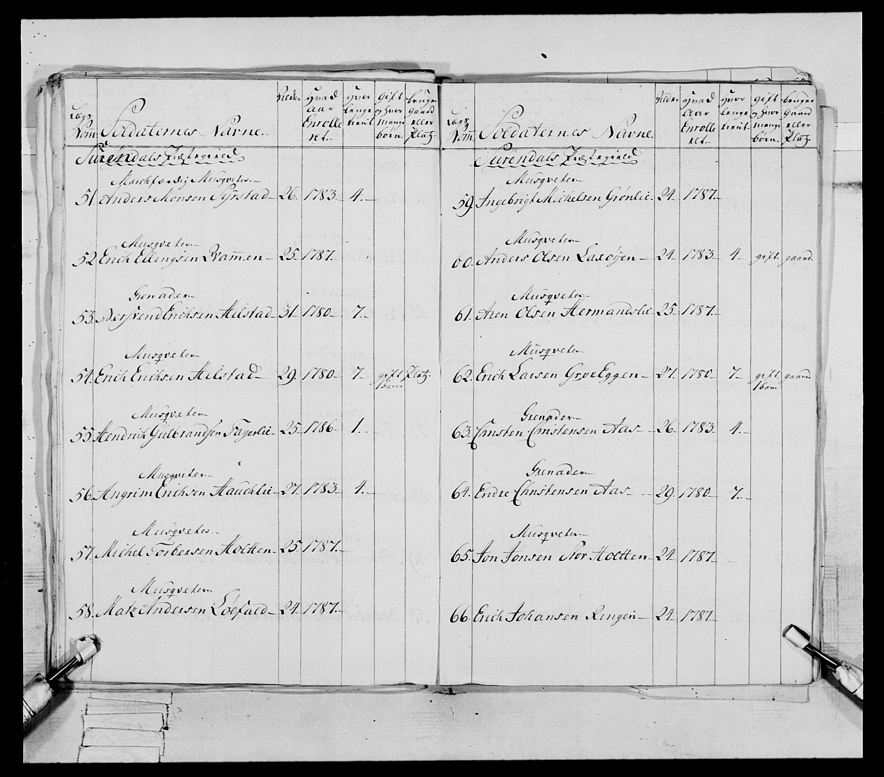 Generalitets- og kommissariatskollegiet, Det kongelige norske kommissariatskollegium, AV/RA-EA-5420/E/Eh/L0079: 2. Trondheimske nasjonale infanteriregiment, 1782-1789, p. 221