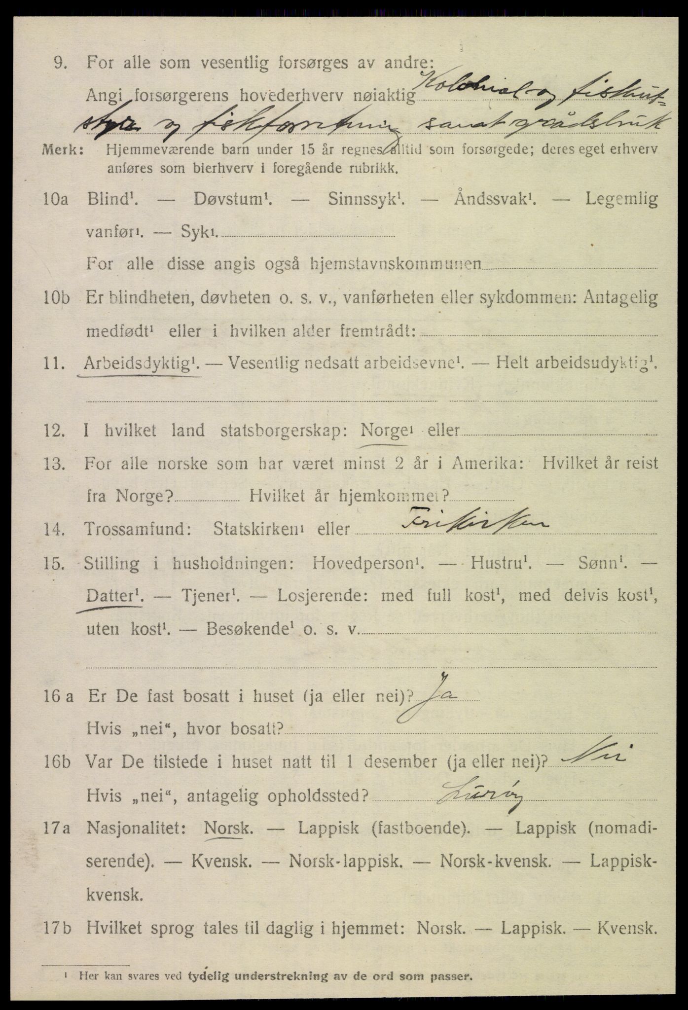 SAT, 1920 census for Træna, 1920, p. 265