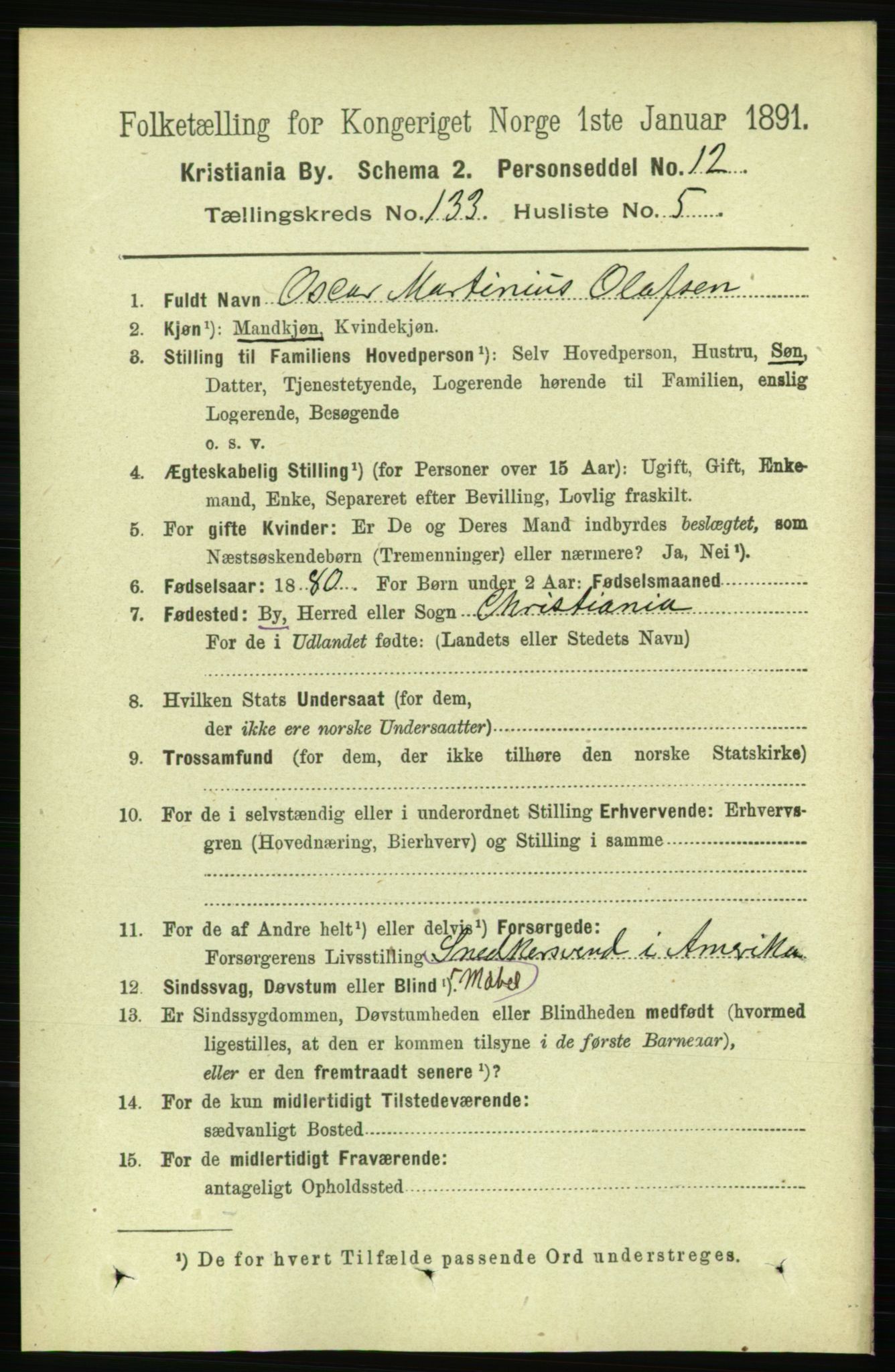 RA, 1891 census for 0301 Kristiania, 1891, p. 72629