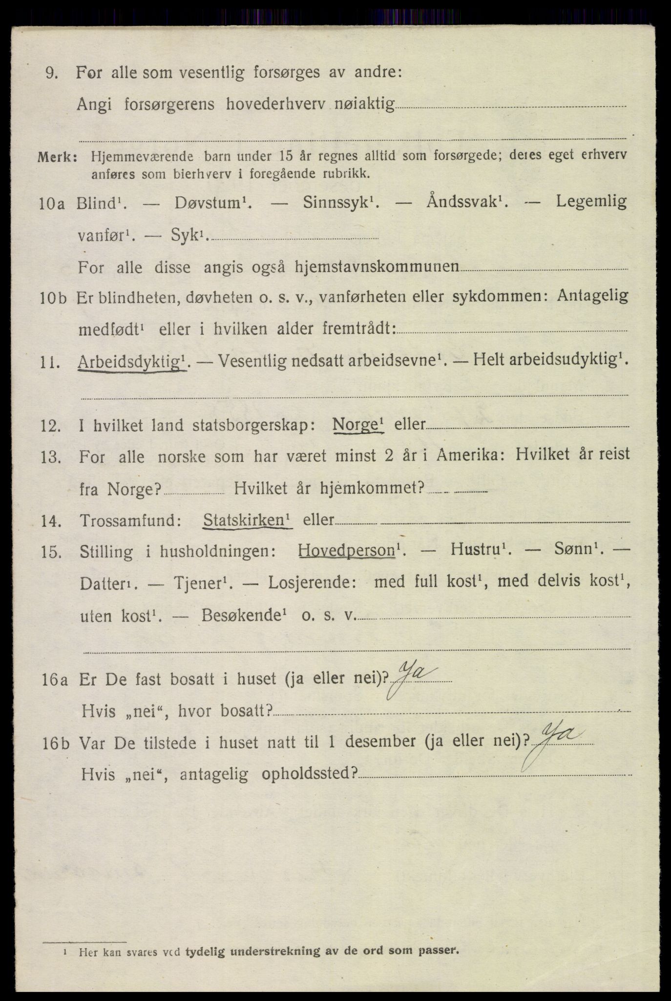 SAH, 1920 census for Hof, 1920, p. 7102