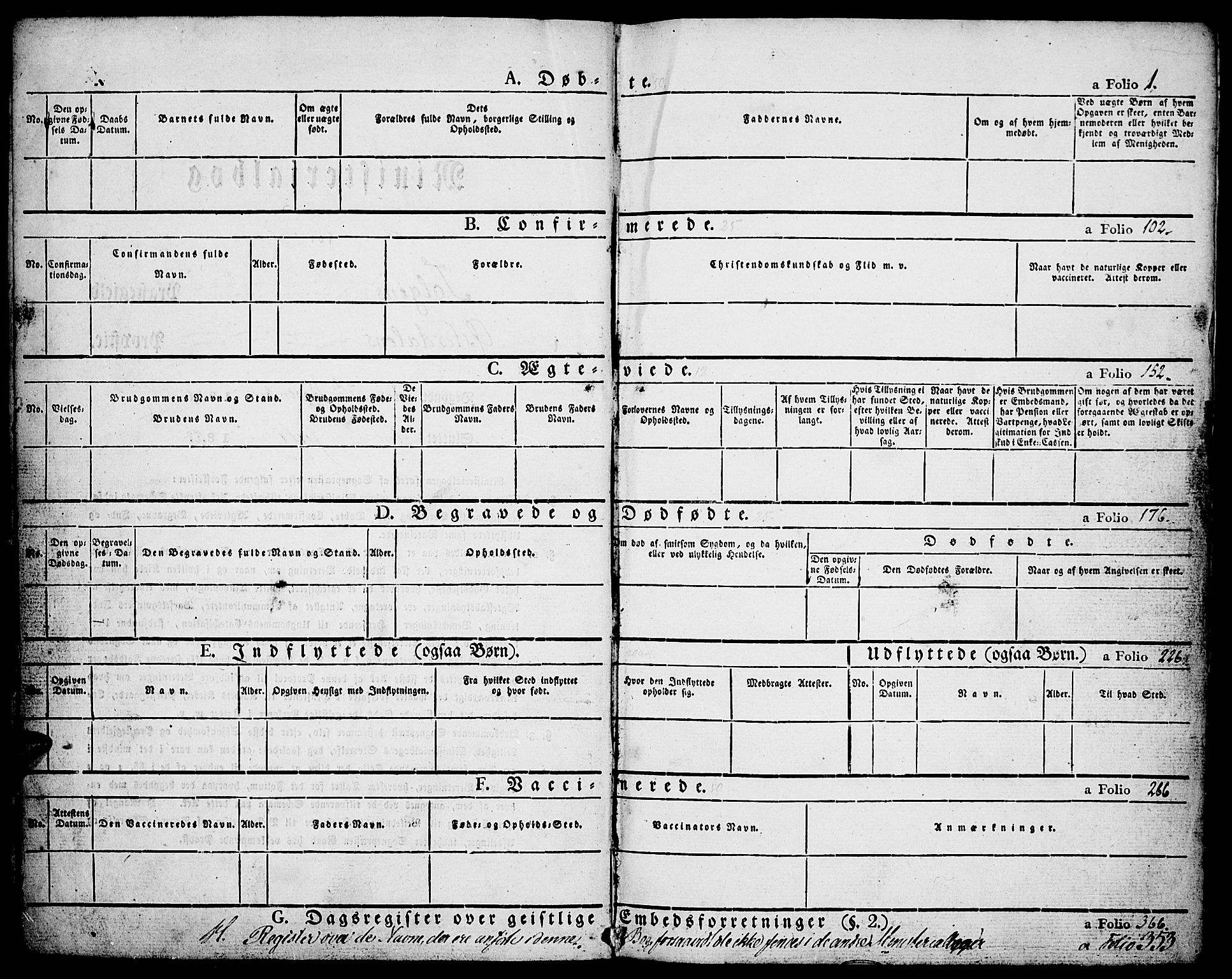 Tolga prestekontor, AV/SAH-PREST-062/K/L0005: Parish register (official) no. 5, 1836-1852, p. 1