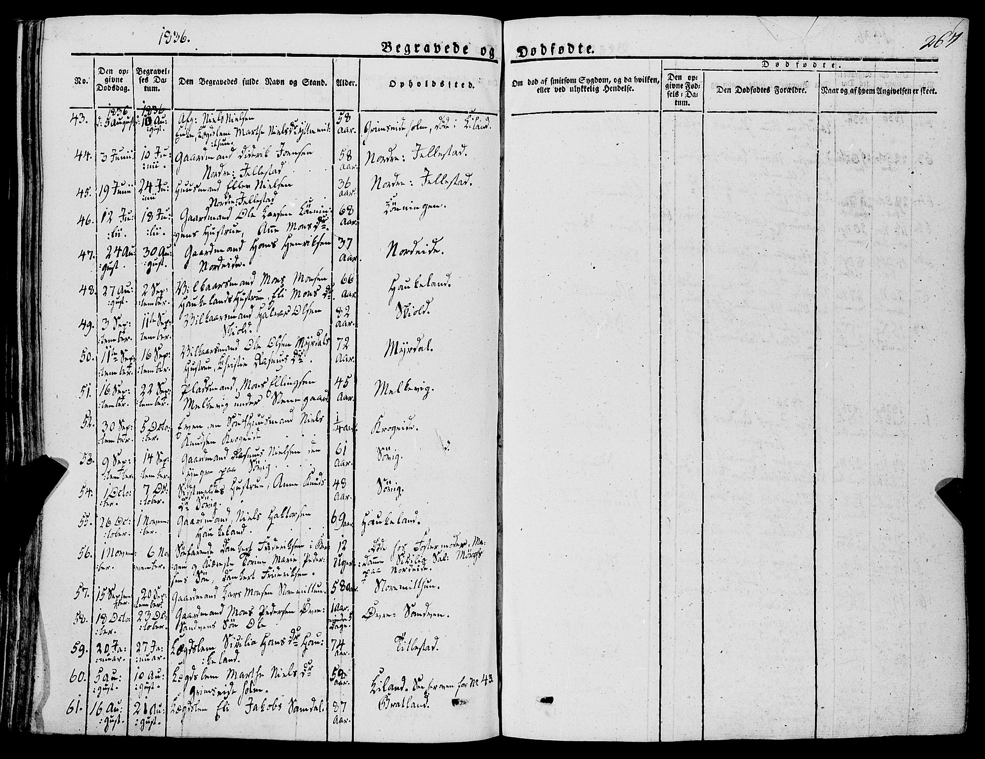 Fana Sokneprestembete, AV/SAB-A-75101/H/Haa/Haaa/L0008: Parish register (official) no. A 8, 1829-1851, p. 267