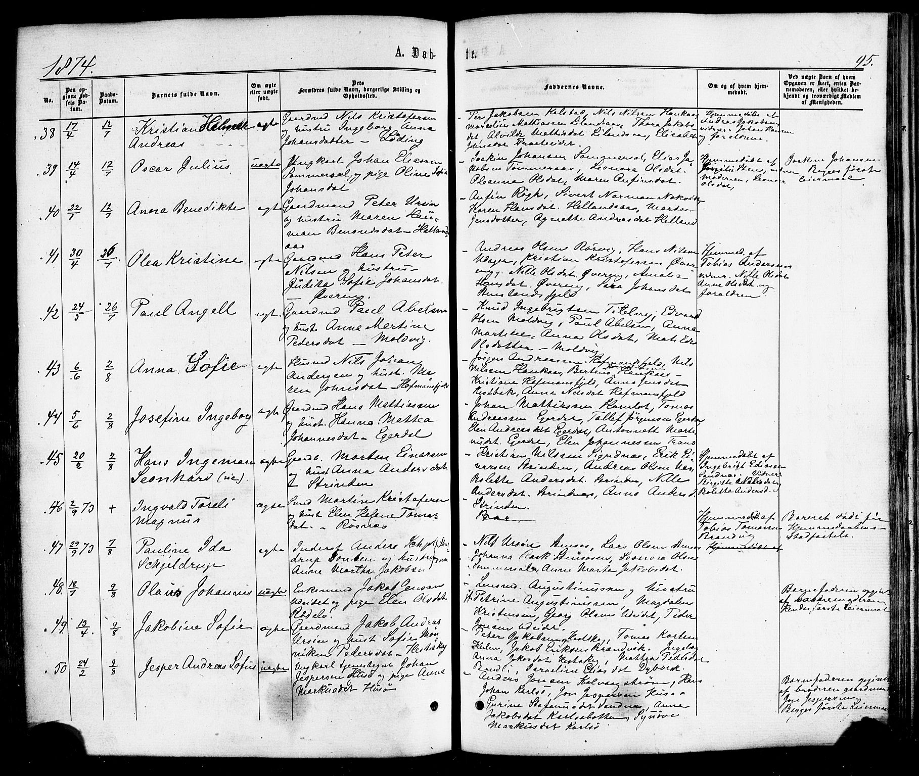Ministerialprotokoller, klokkerbøker og fødselsregistre - Nordland, SAT/A-1459/859/L0845: Parish register (official) no. 859A05, 1863-1877, p. 95