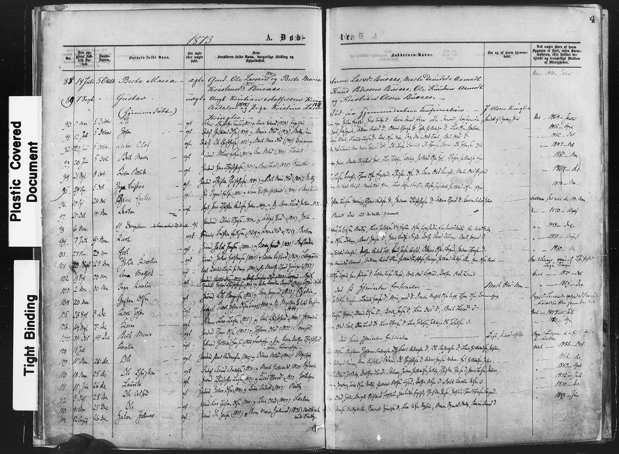 Nannestad prestekontor Kirkebøker, AV/SAO-A-10414a/F/Fa/L0013: Parish register (official) no. I 13, 1873-1880, p. 4