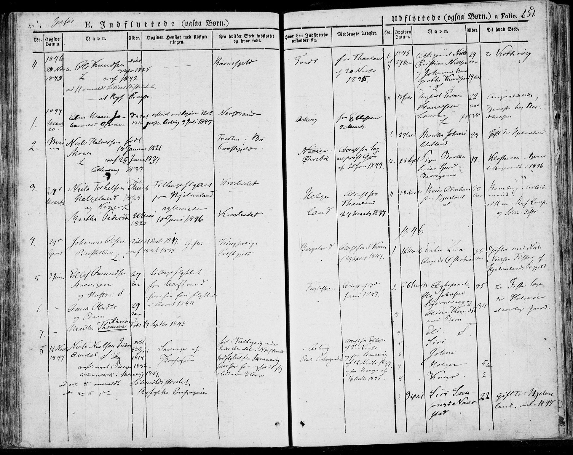 Jelsa sokneprestkontor, SAST/A-101842/01/IV: Parish register (official) no. A 6.2, 1828-1853, p. 651