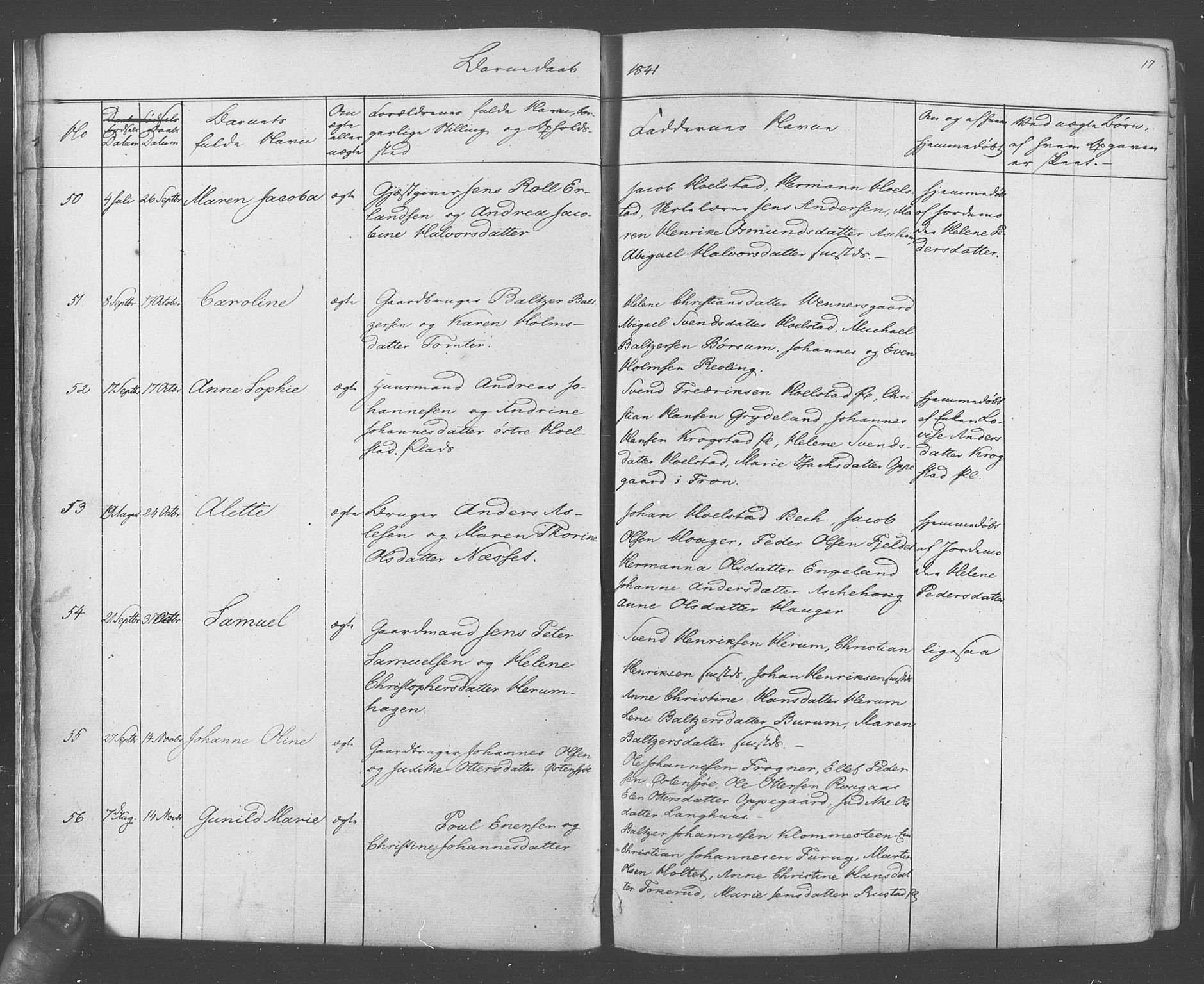 Ås prestekontor Kirkebøker, AV/SAO-A-10894/F/Fa/L0006: Parish register (official) no. I 6, 1841-1853, p. 16-17