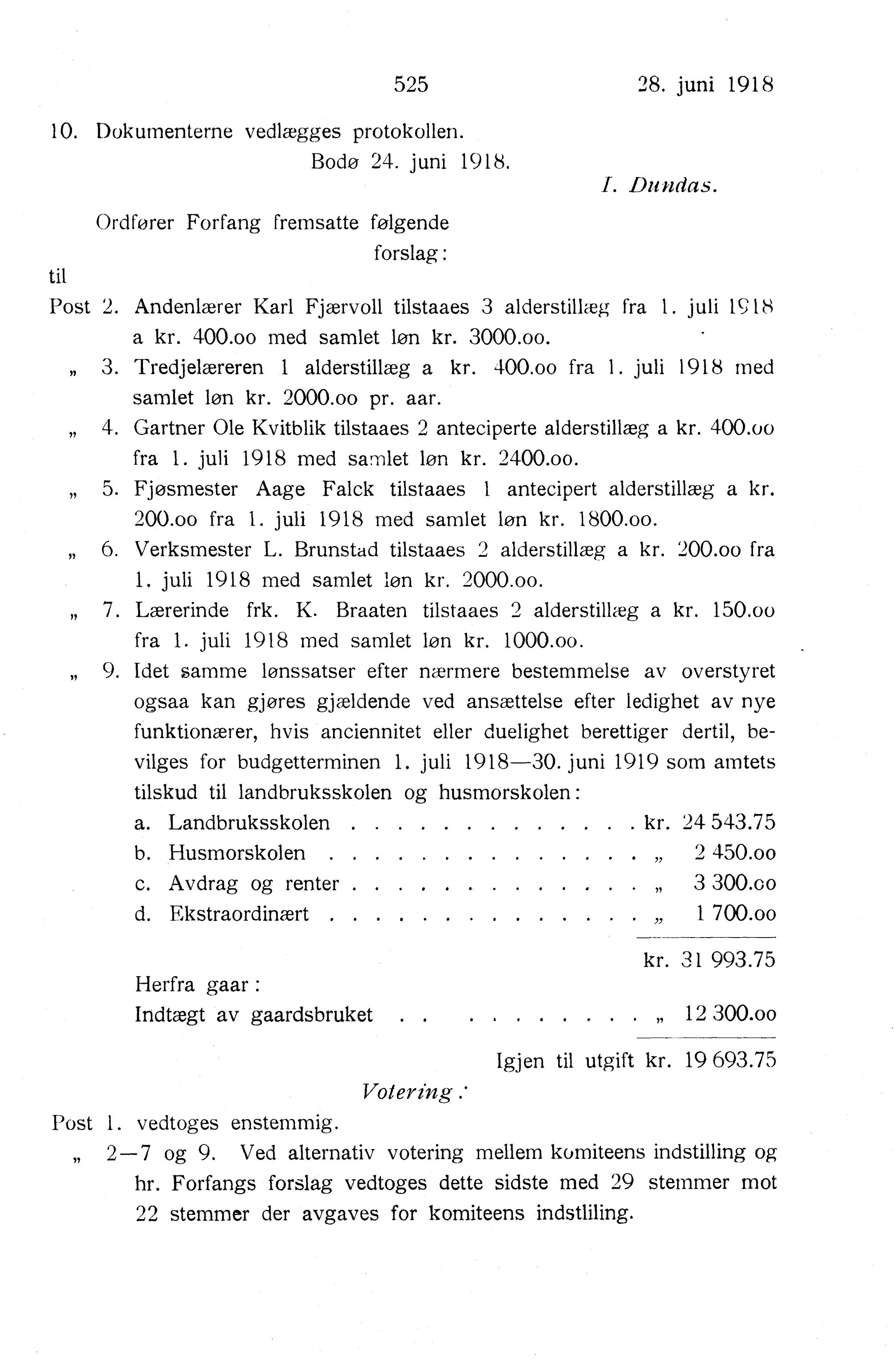 Nordland Fylkeskommune. Fylkestinget, AIN/NFK-17/176/A/Ac/L0041: Fylkestingsforhandlinger 1918, 1918