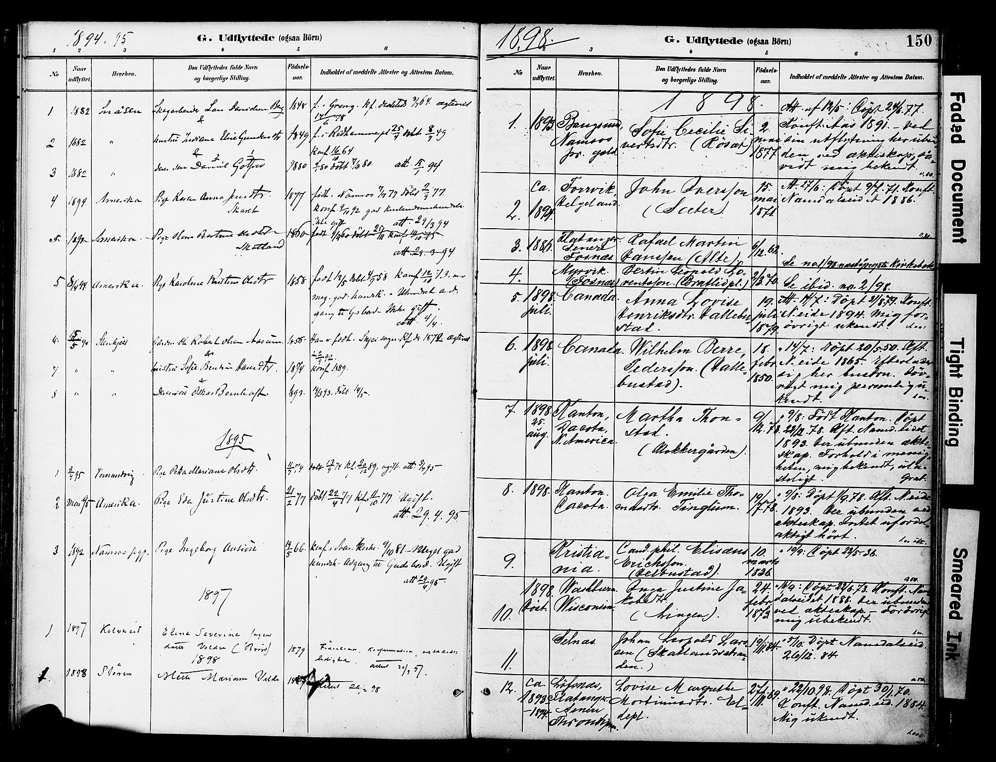 Ministerialprotokoller, klokkerbøker og fødselsregistre - Nord-Trøndelag, SAT/A-1458/742/L0409: Parish register (official) no. 742A02, 1891-1905, p. 150