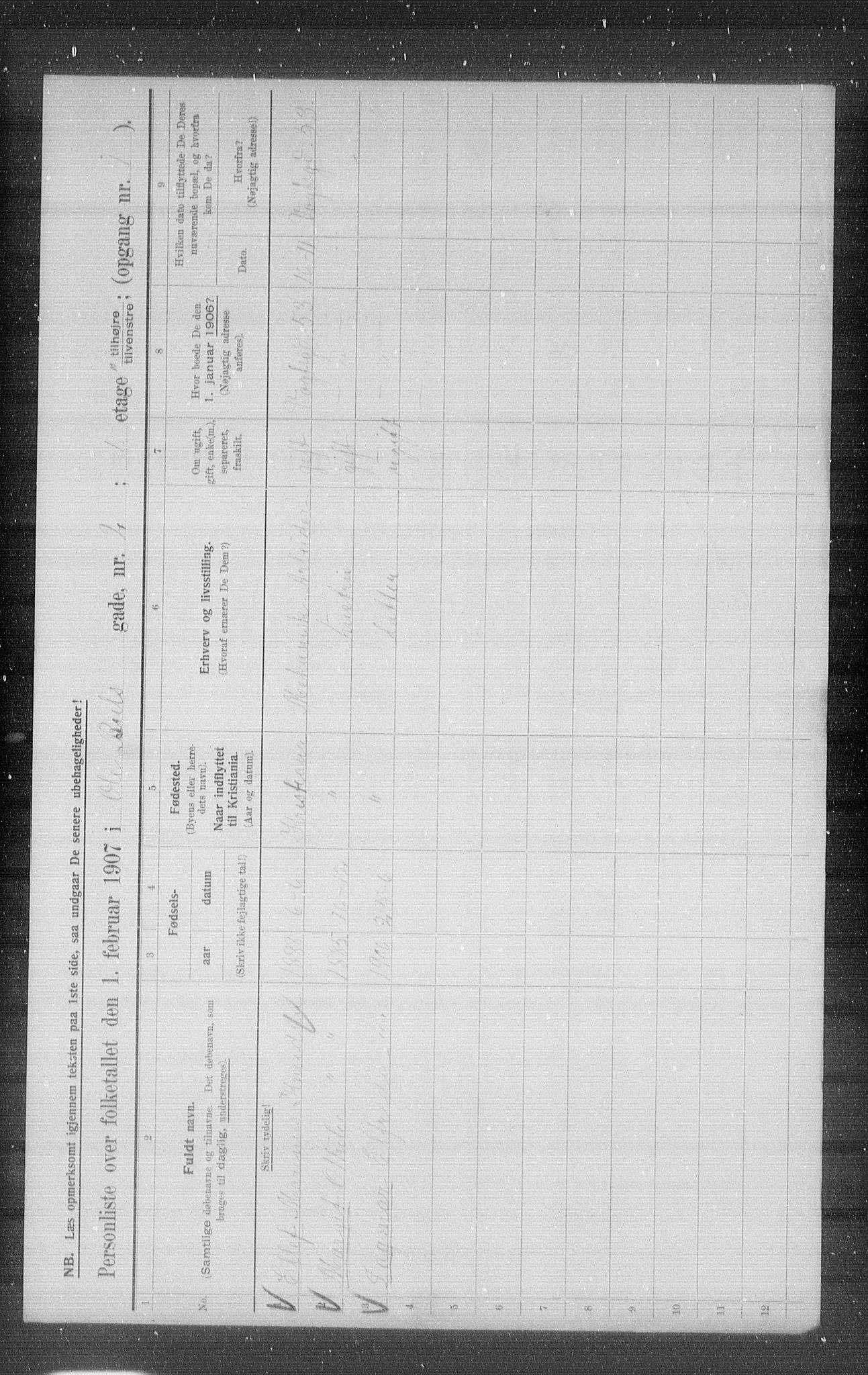 OBA, Municipal Census 1907 for Kristiania, 1907, p. 38628