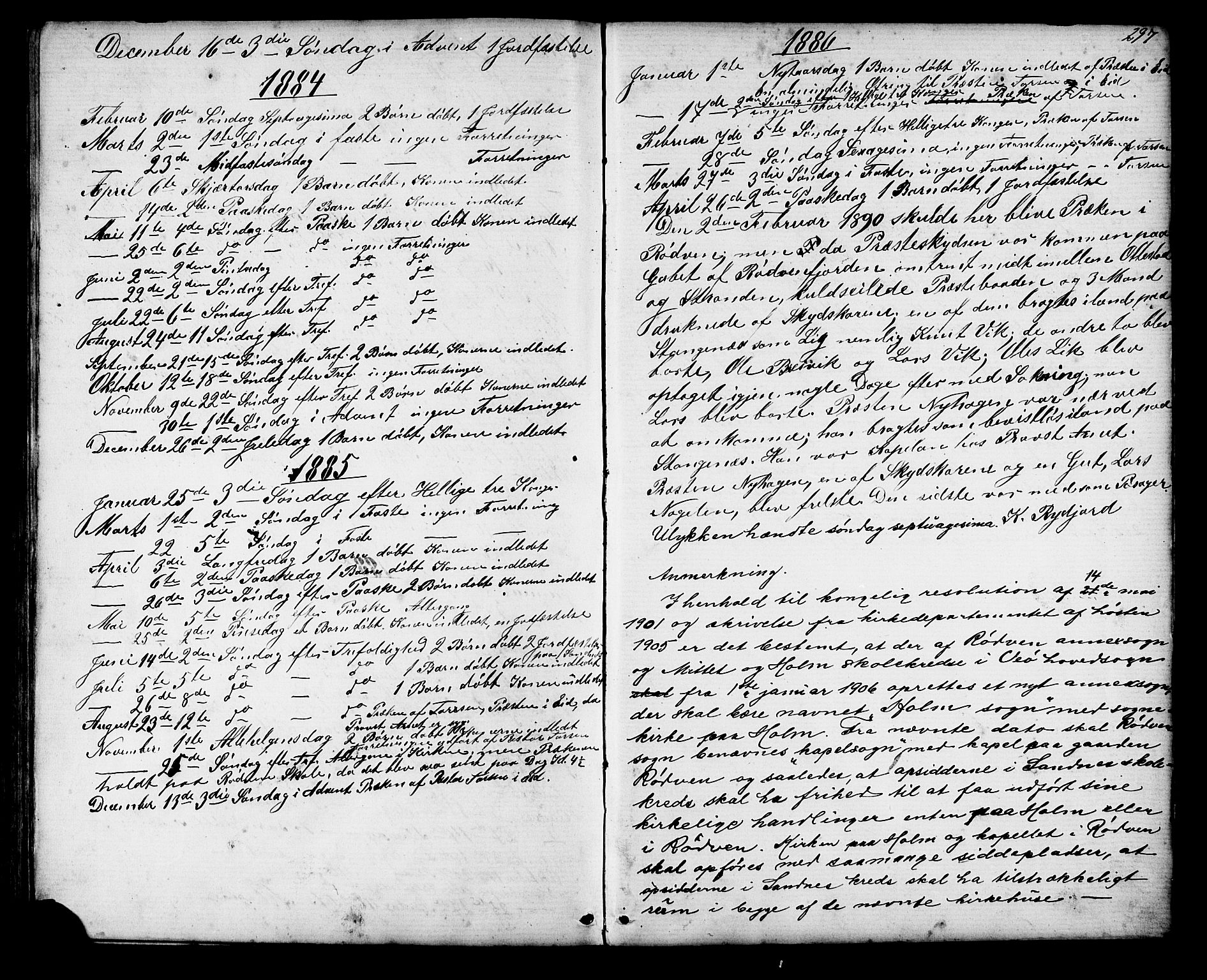 Ministerialprotokoller, klokkerbøker og fødselsregistre - Møre og Romsdal, SAT/A-1454/548/L0614: Parish register (copy) no. 548C02, 1867-1917, p. 297