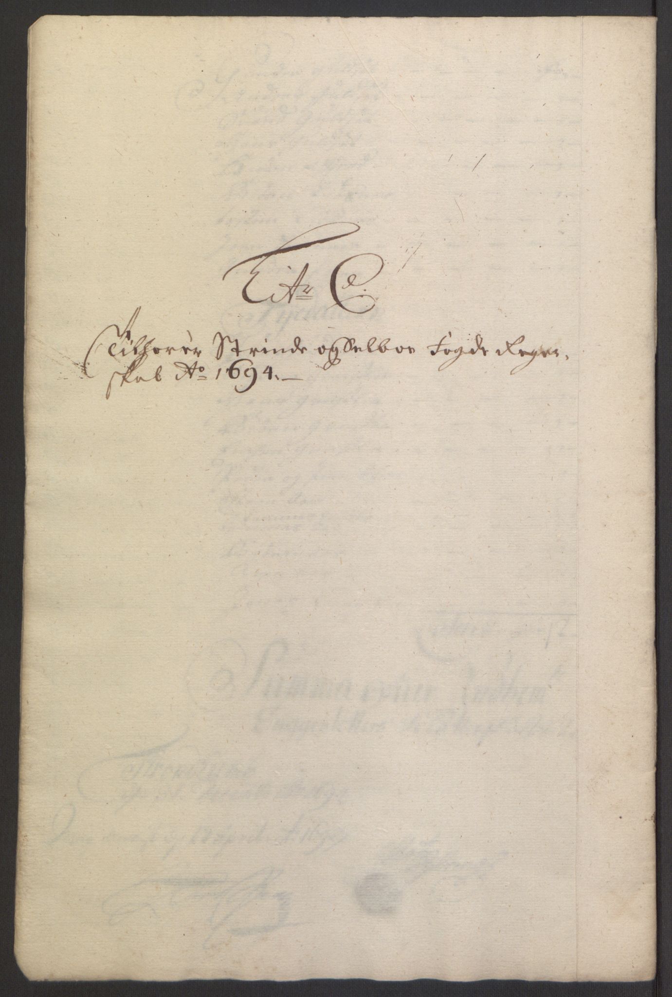 Rentekammeret inntil 1814, Reviderte regnskaper, Fogderegnskap, RA/EA-4092/R61/L4104: Fogderegnskap Strinda og Selbu, 1693-1694, p. 214