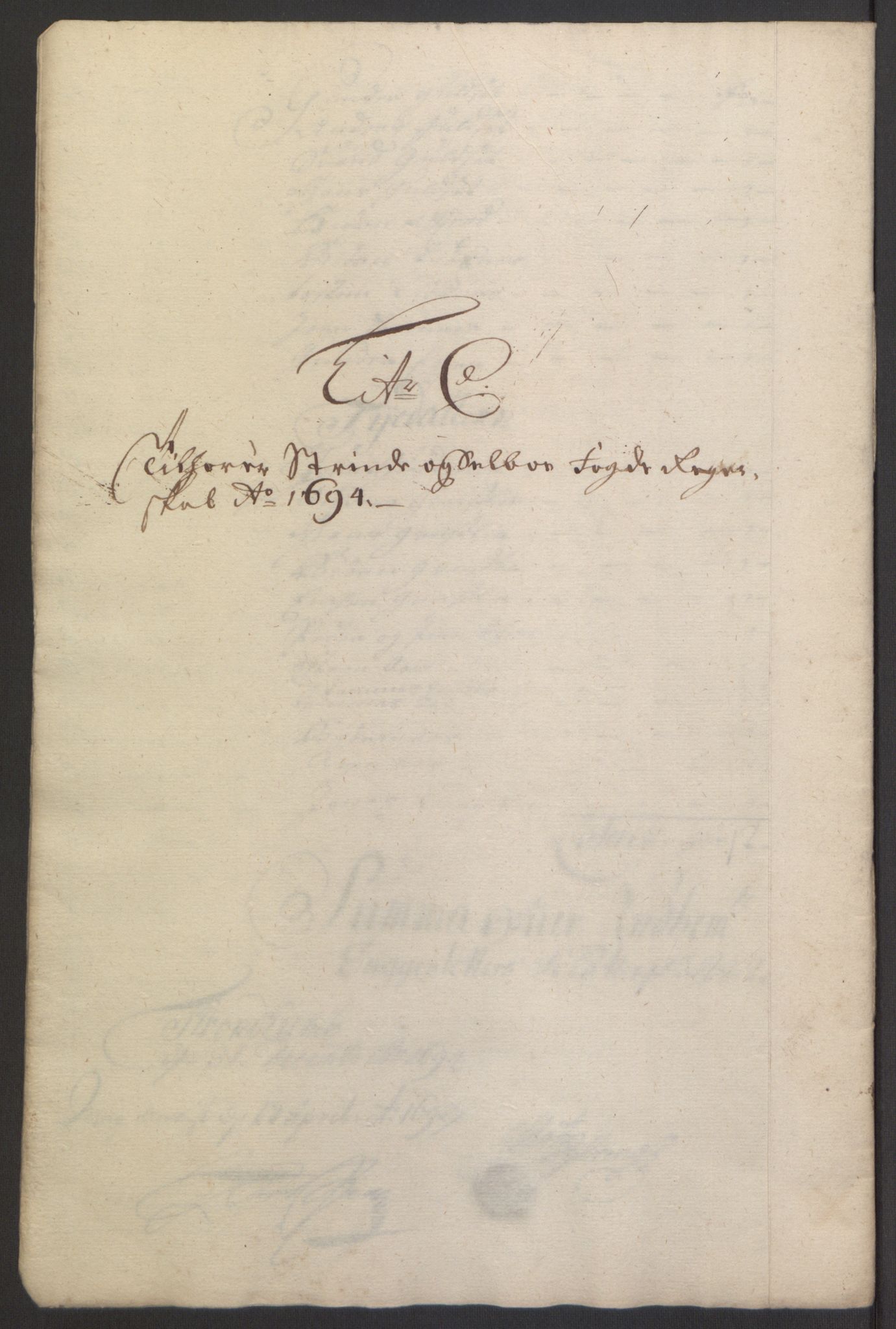 Rentekammeret inntil 1814, Reviderte regnskaper, Fogderegnskap, AV/RA-EA-4092/R61/L4104: Fogderegnskap Strinda og Selbu, 1693-1694, p. 214