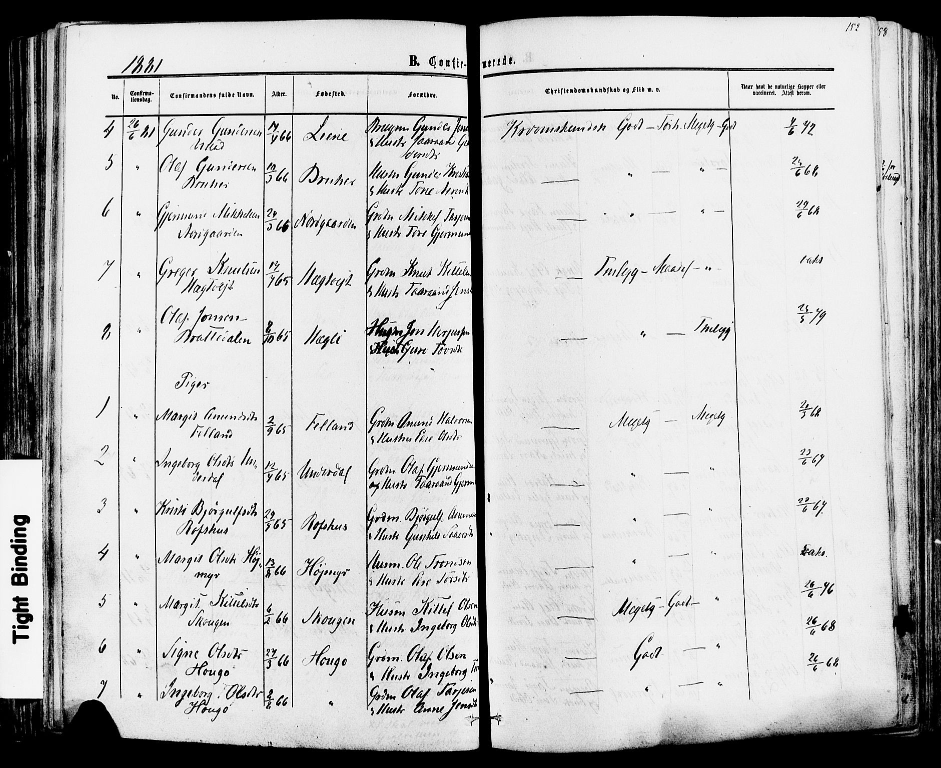 Mo kirkebøker, SAKO/A-286/F/Fa/L0006: Parish register (official) no. I 6, 1865-1885, p. 152