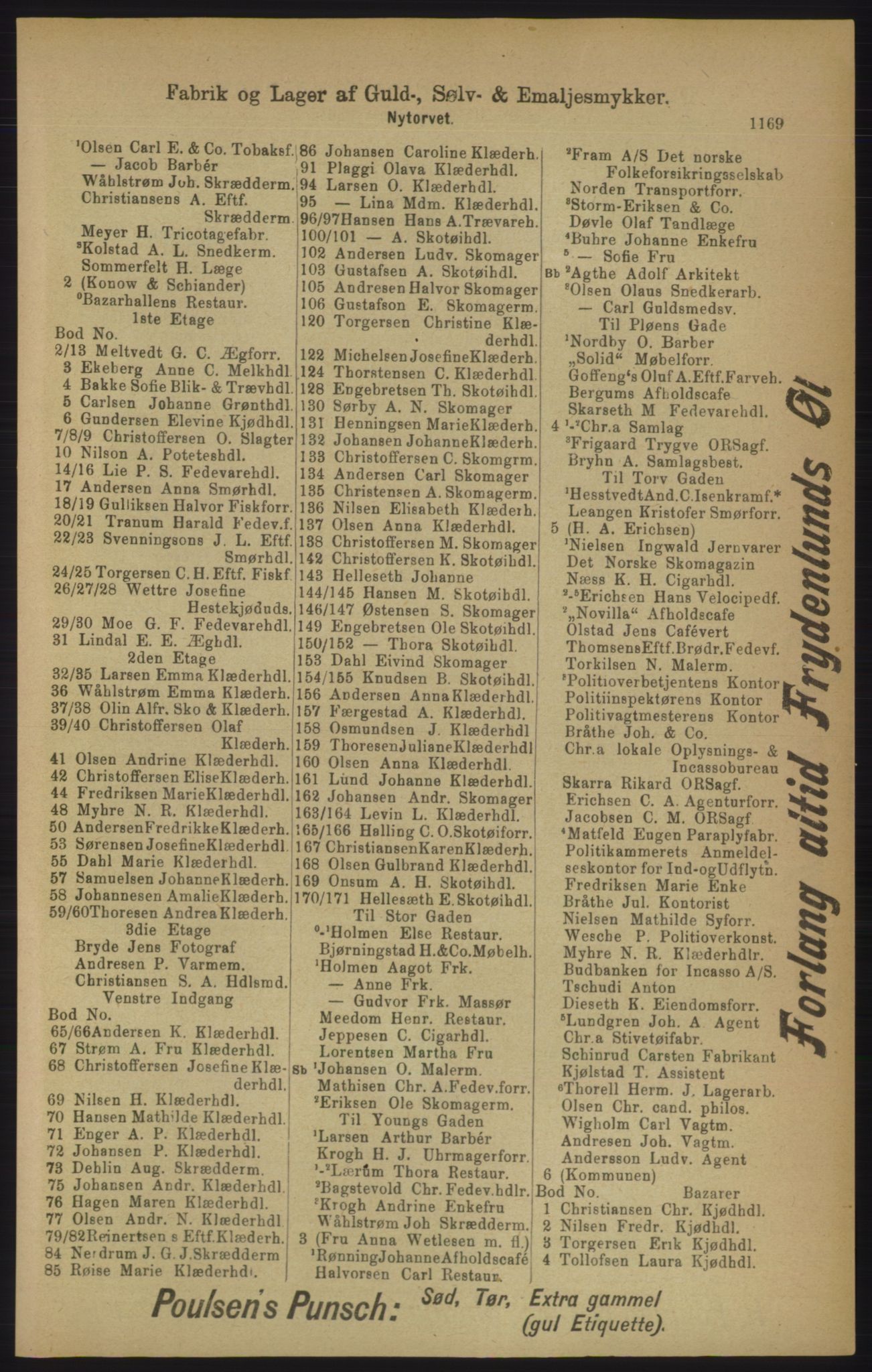 Kristiania/Oslo adressebok, PUBL/-, 1906, p. 1169