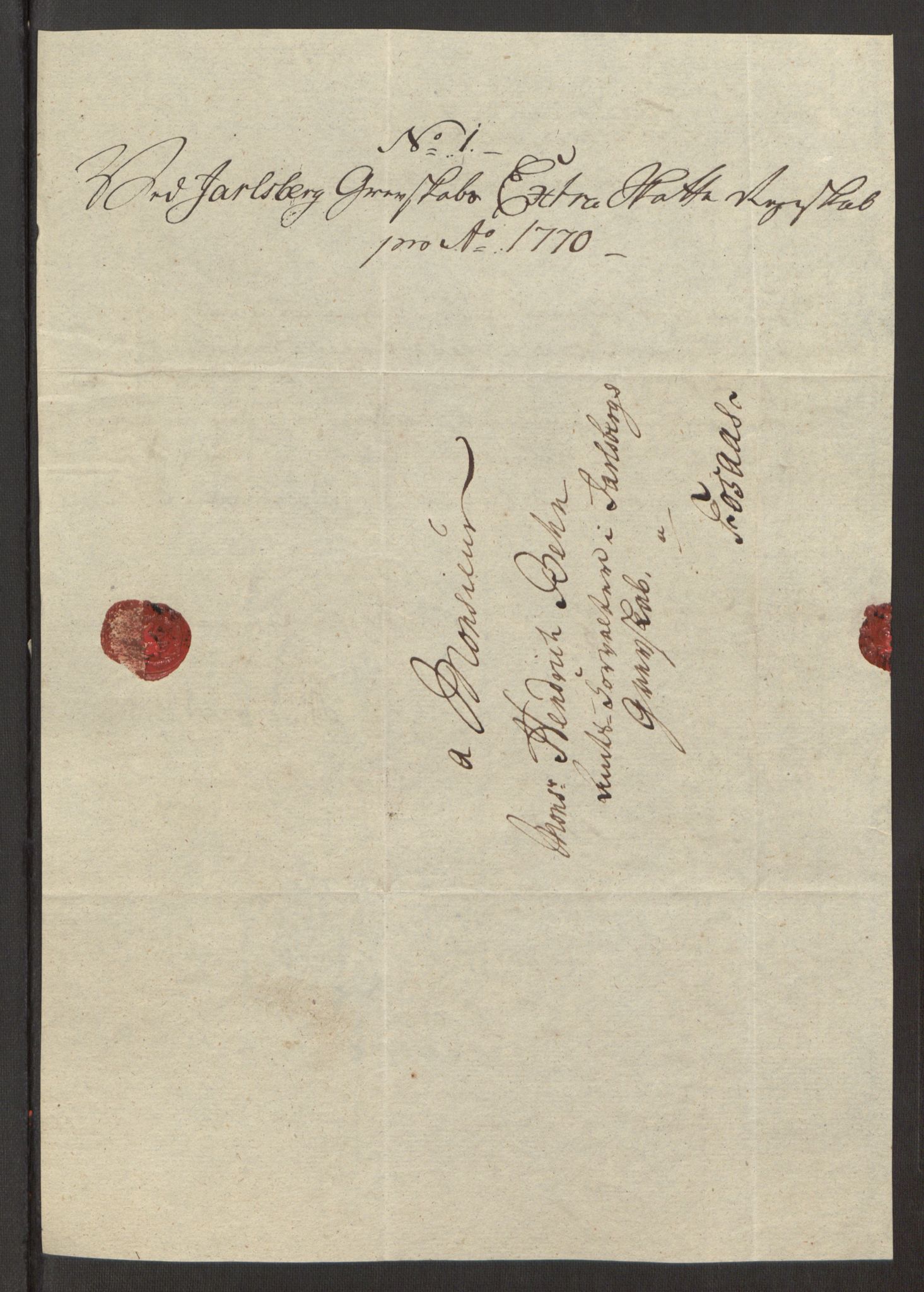Rentekammeret inntil 1814, Reviderte regnskaper, Fogderegnskap, AV/RA-EA-4092/R32/L1960: Ekstraskatten Jarlsberg grevskap, 1762-1772, p. 201