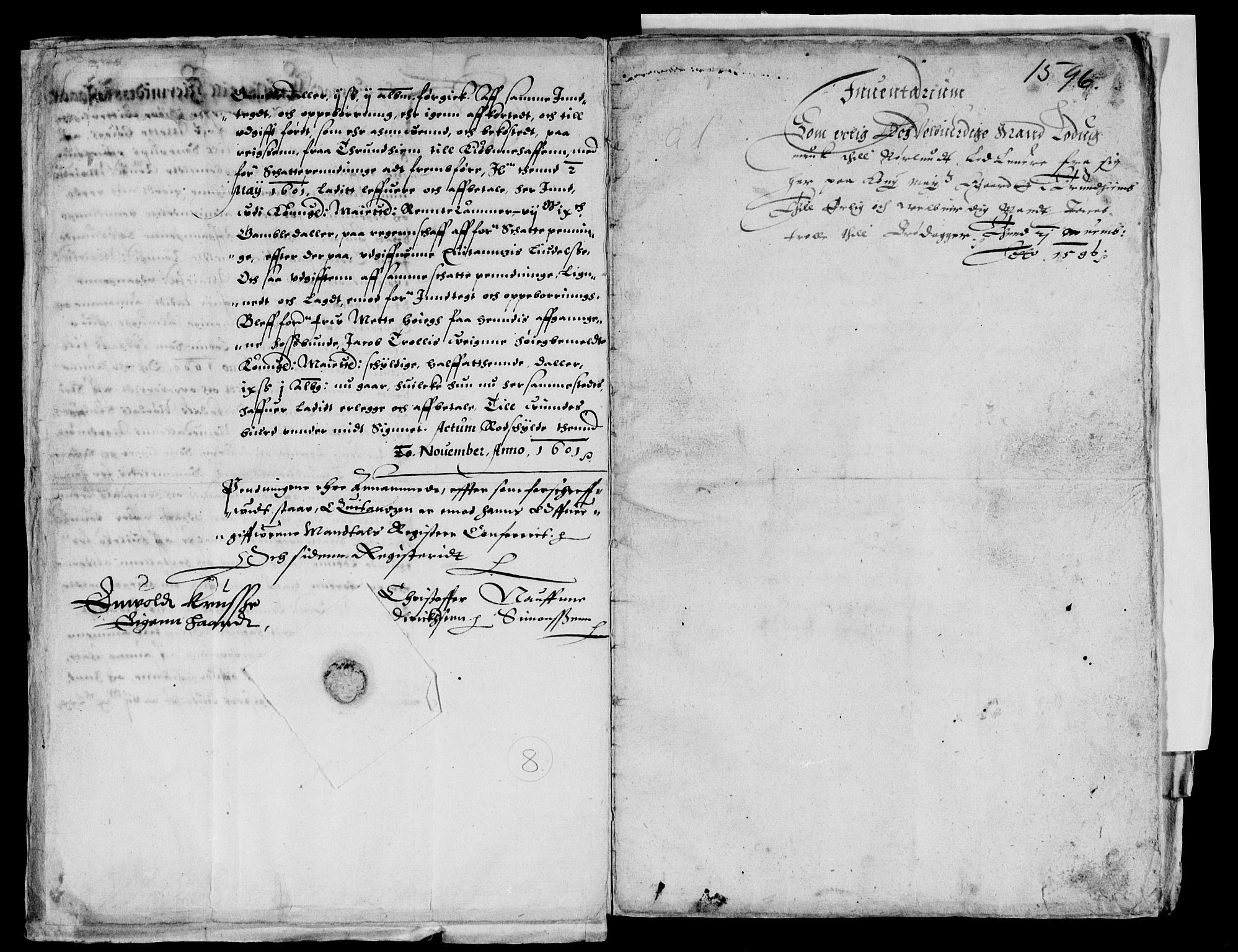 Rentekammeret inntil 1814, Reviderte regnskaper, Lensregnskaper, AV/RA-EA-5023/R/Rb/Rbw/L0002: Trondheim len, 1596-1601