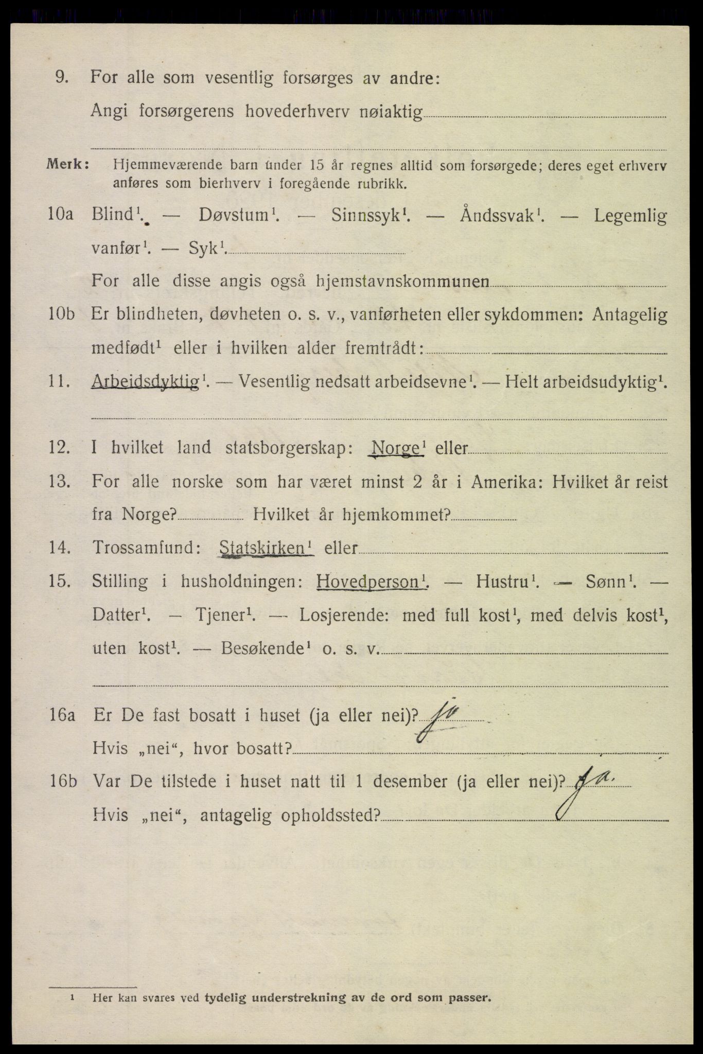 SAH, 1920 census for Nordre Land, 1920, p. 2079