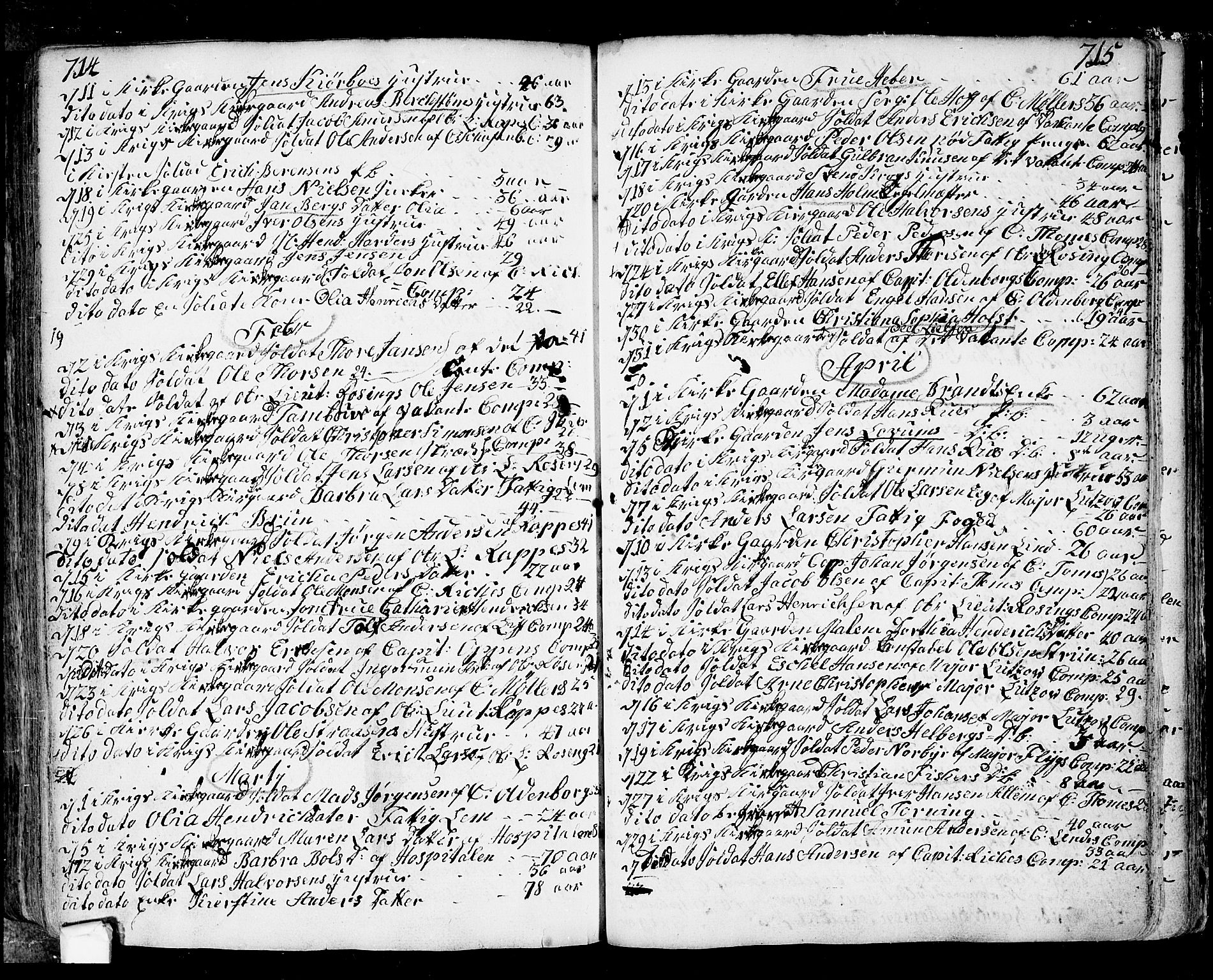 Fredrikstad prestekontor Kirkebøker, SAO/A-11082/F/Fa/L0002: Parish register (official) no. 2, 1750-1804, p. 714-715