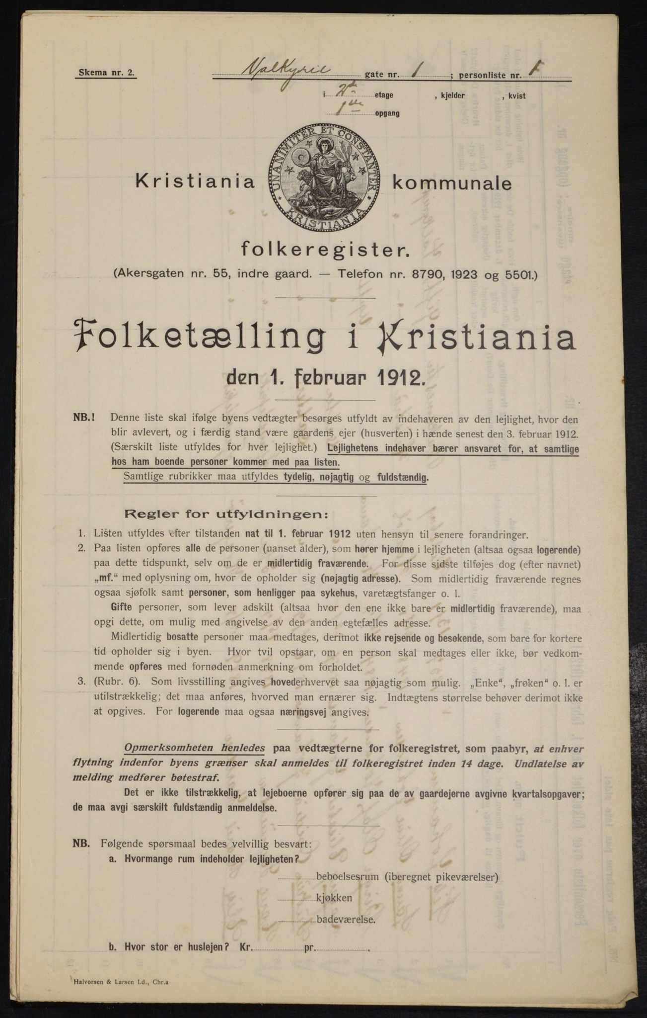 OBA, Municipal Census 1912 for Kristiania, 1912, p. 121601