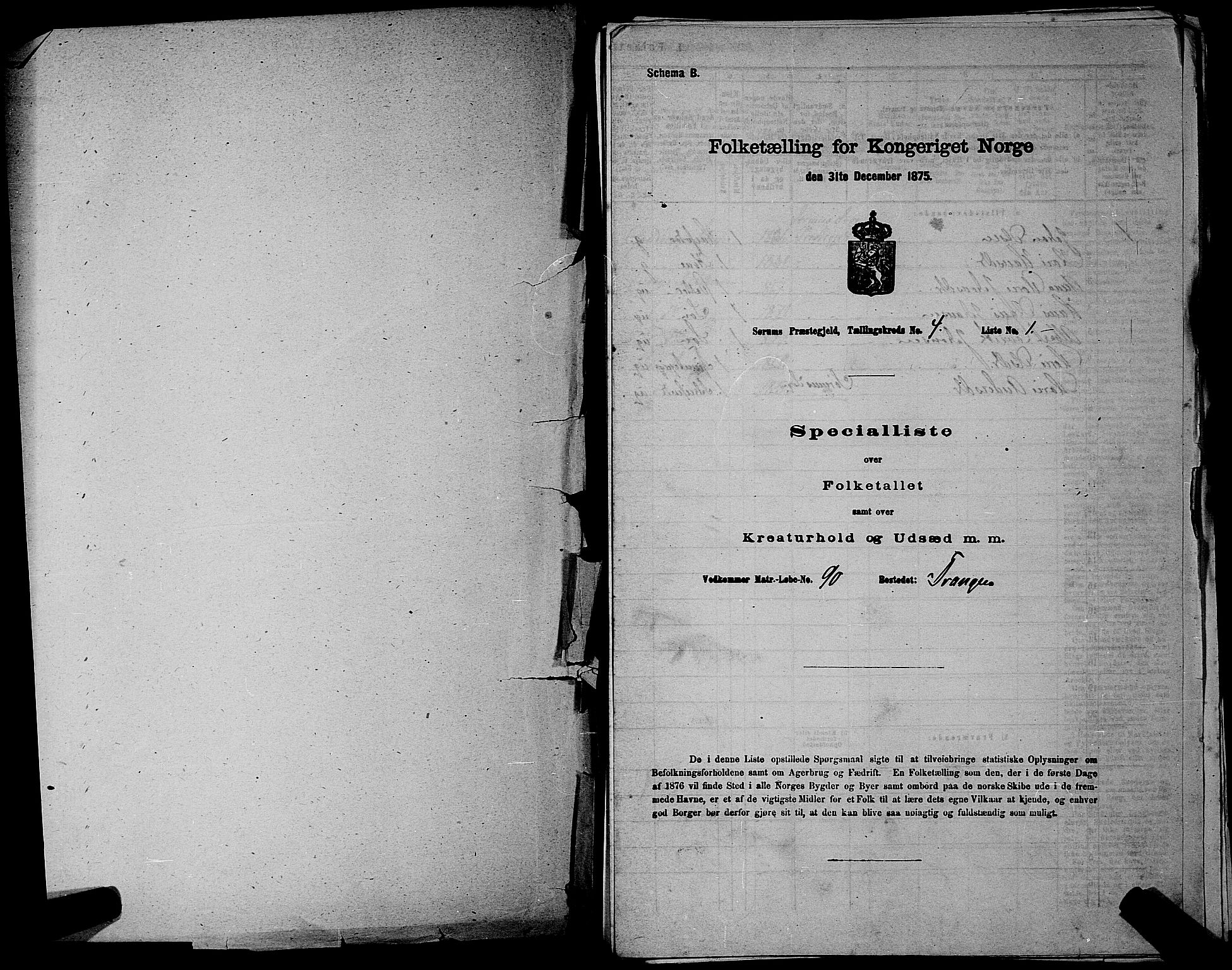 RA, 1875 census for 0226P Sørum, 1875, p. 459