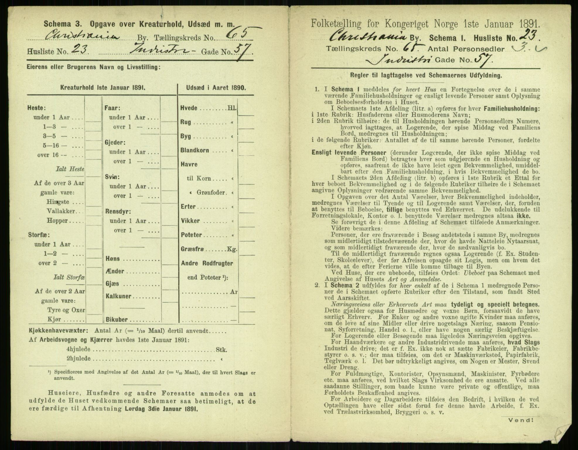 RA, 1891 census for 0301 Kristiania, 1891, p. 34864