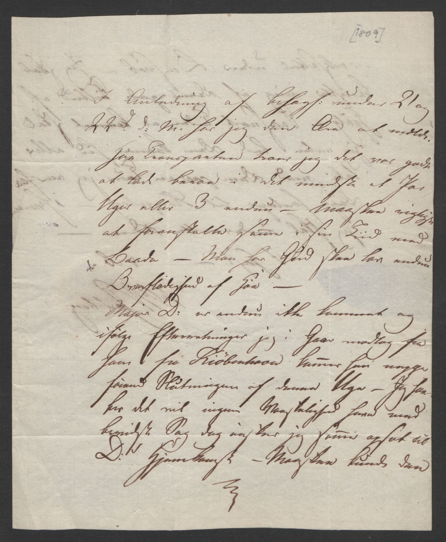 Faye, Andreas, AV/RA-PA-0015/F/Fh/L0026/0003: -- / Breve fra Grev J. H. C. Wedel-Jarlsberg til Chr. Faye angaaende kornprovideringen 1809-1810 og 1822. Brev fra provideringscommissionen til Jac. Aall og Chr. Faye 1808-1815. Jfr. IX 12 og 58-59, p. 6