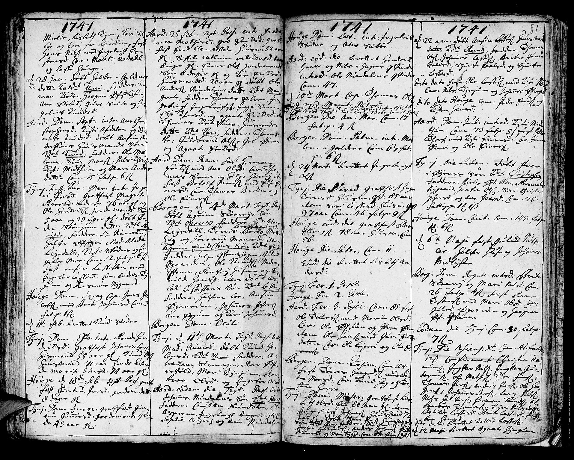Lærdal sokneprestembete, SAB/A-81201: Parish register (official) no. A 1, 1711-1752, p. 81