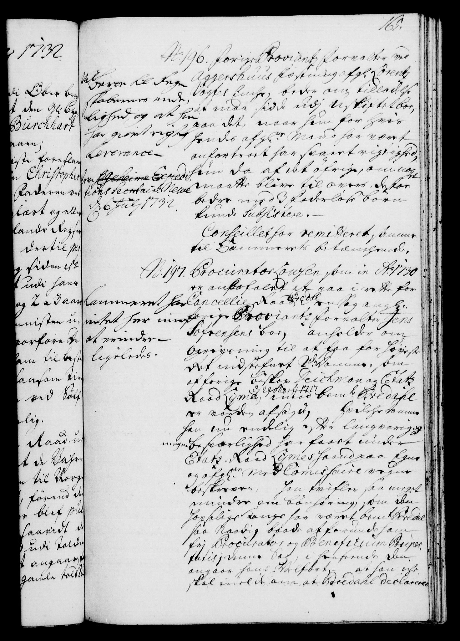 Rentekammeret, Kammerkanselliet, RA/EA-3111/G/Gh/Gha/L0014: Norsk ekstraktmemorialprotokoll. Merket RK 53.59, 1731-1732, p. 165