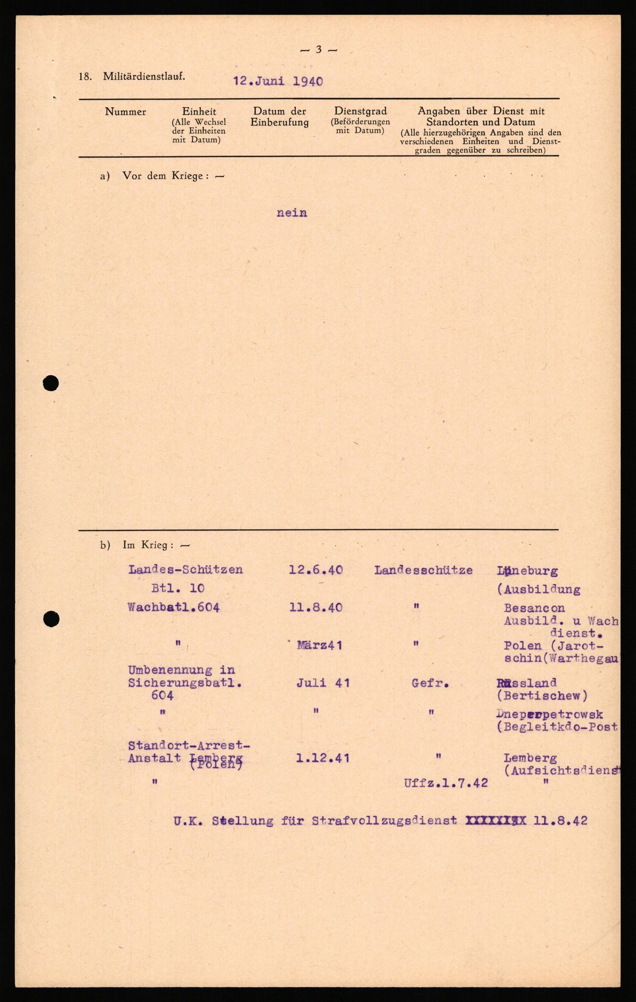 Forsvaret, Forsvarets overkommando II, AV/RA-RAFA-3915/D/Db/L0035: CI Questionaires. Tyske okkupasjonsstyrker i Norge. Tyskere., 1945-1946, p. 94