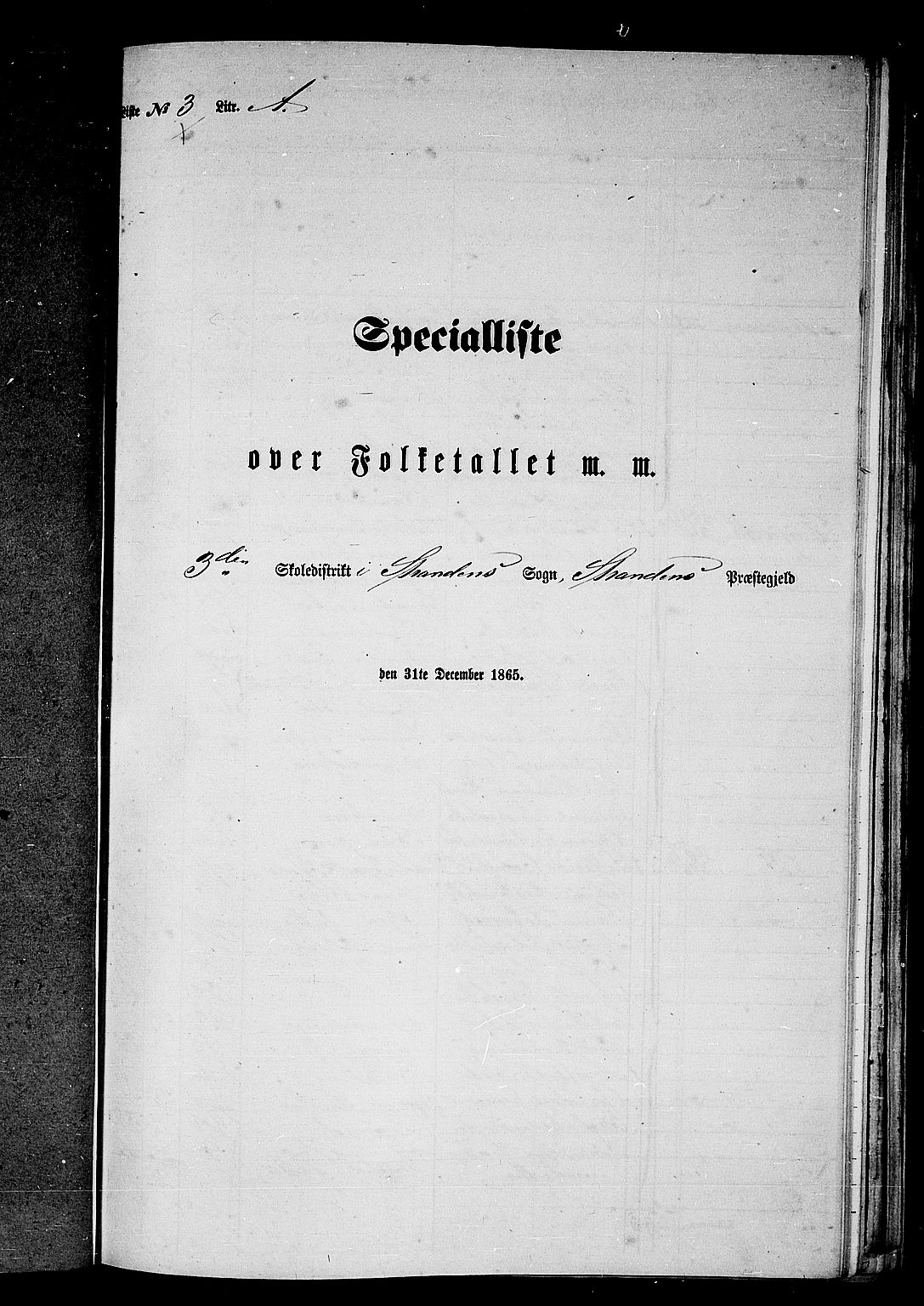 RA, 1865 census for Stranda, 1865, p. 38