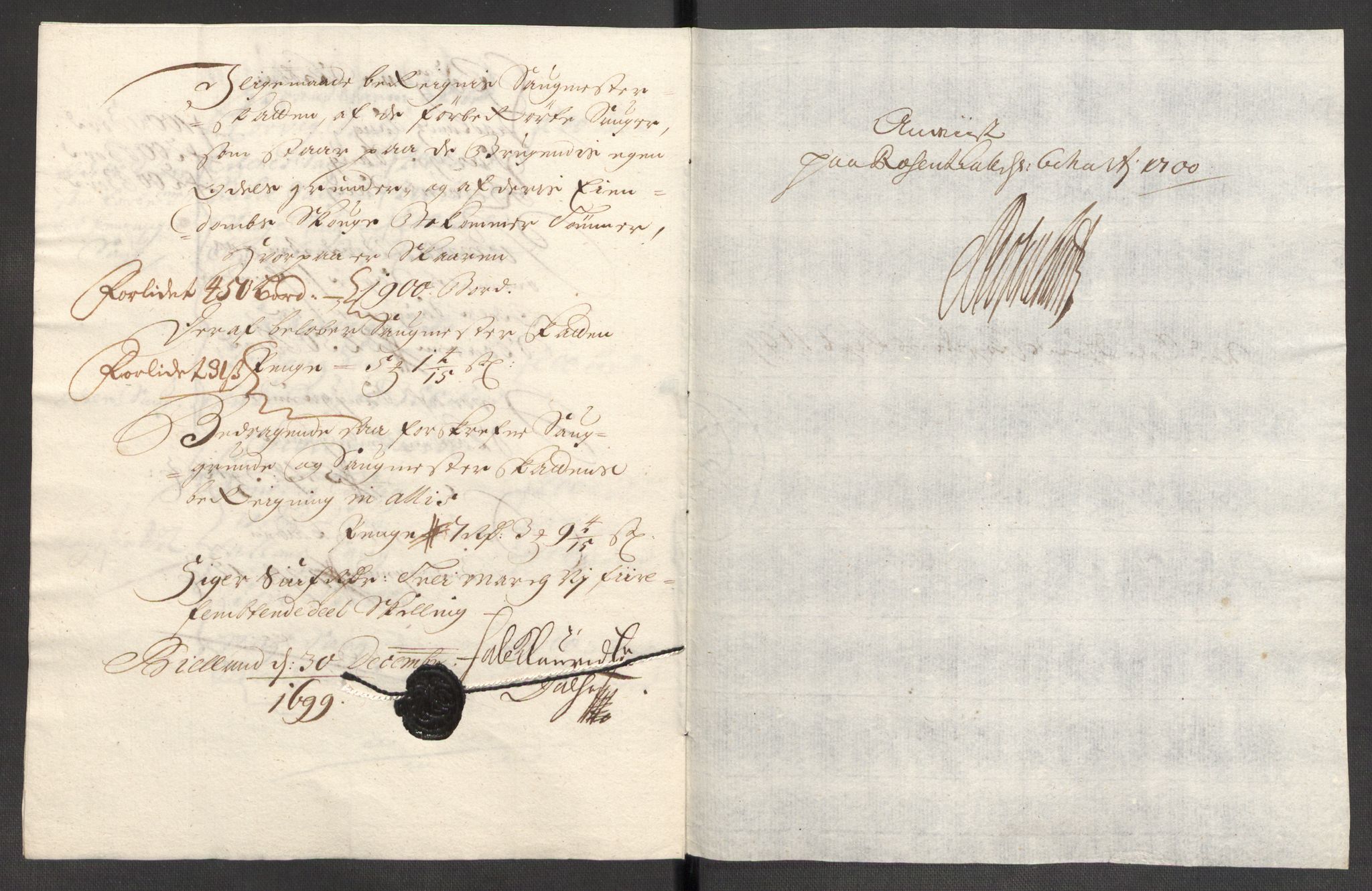 Rentekammeret inntil 1814, Reviderte regnskaper, Fogderegnskap, AV/RA-EA-4092/R48/L2978: Fogderegnskap Sunnhordland og Hardanger, 1699, p. 134