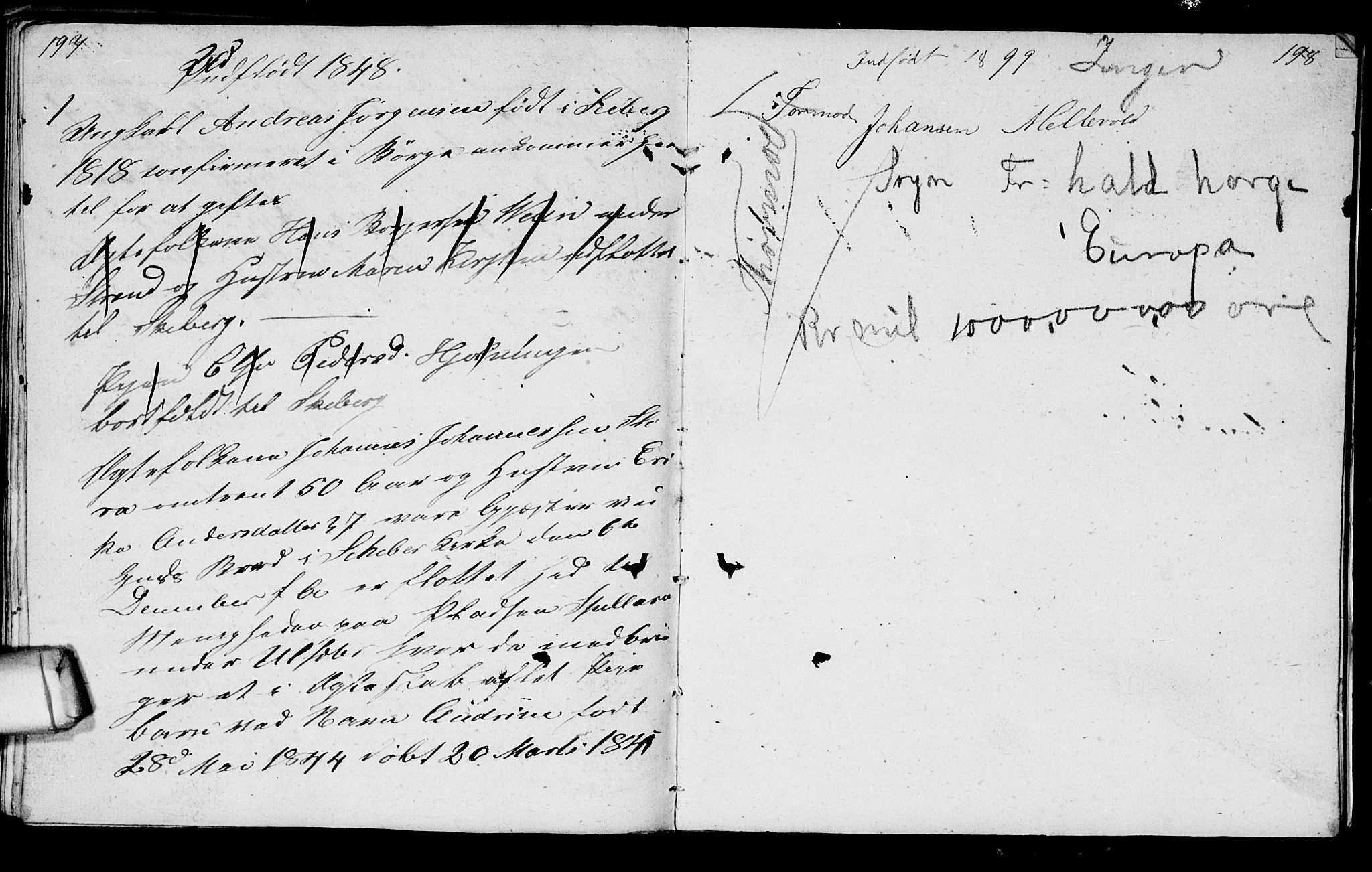 Berg prestekontor Kirkebøker, AV/SAO-A-10902/G/Gc/L0001: Parish register (copy) no. III 1, 1844-1855, p. 197-198