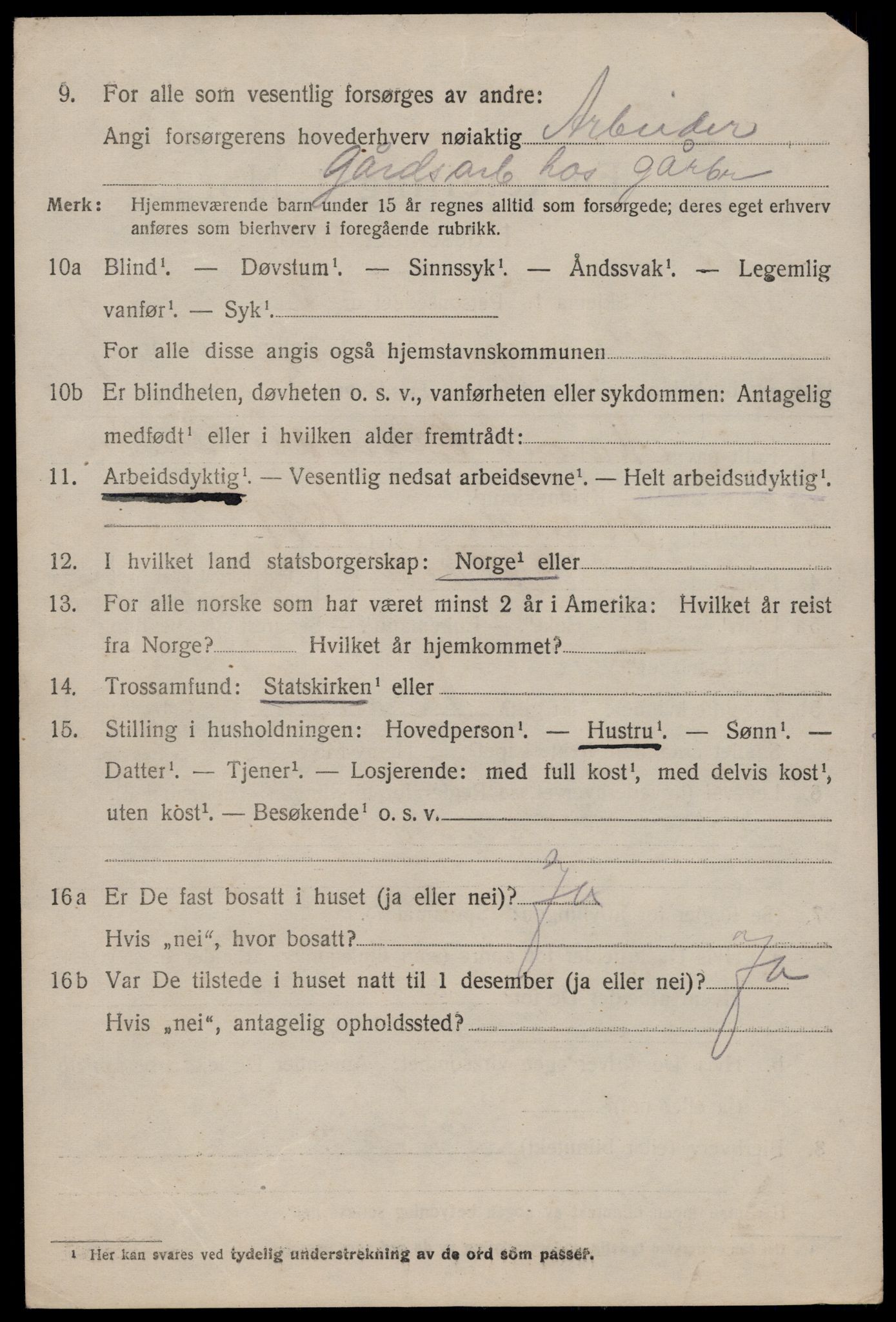 SAKO, 1920 census for Hjartdal, 1920, p. 2509