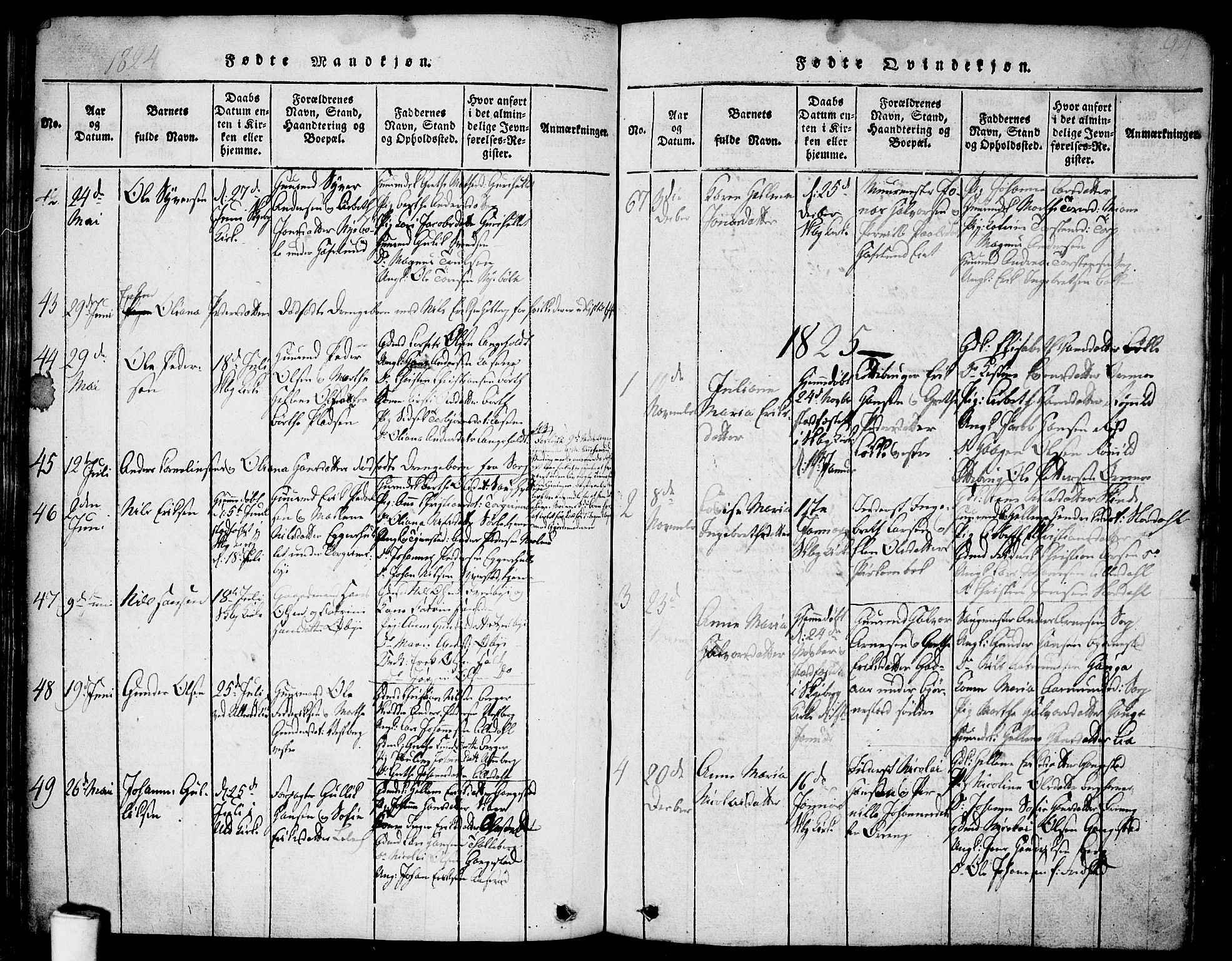 Skjeberg prestekontor Kirkebøker, SAO/A-10923/F/Fa/L0004: Parish register (official) no. I 4, 1815-1830, p. 94